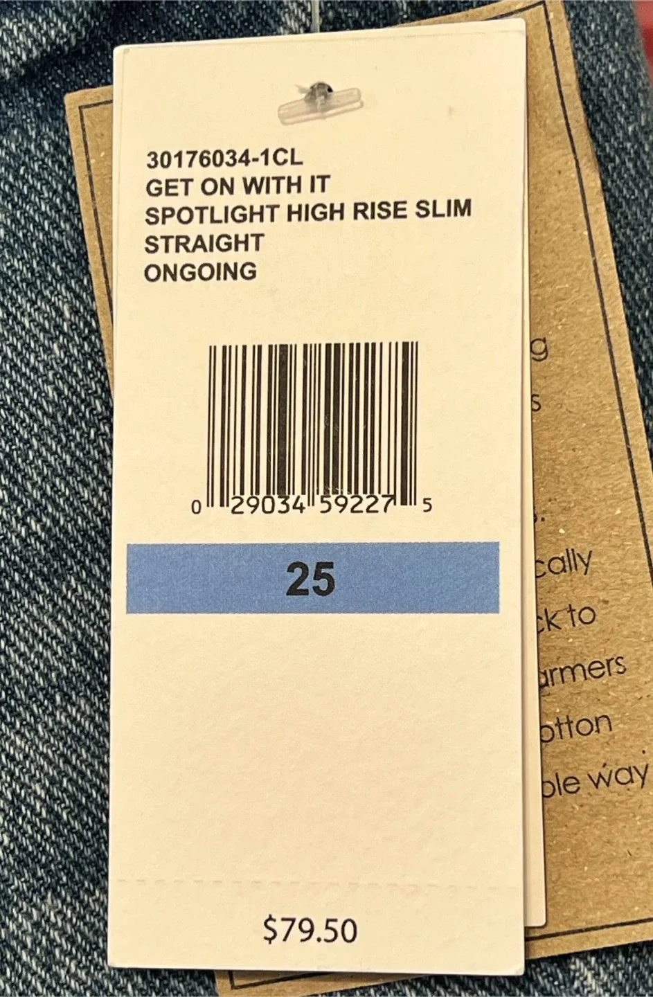 Jessica Simpson High Rise Slim Straight Jeans – Size 25 image indicator(3)