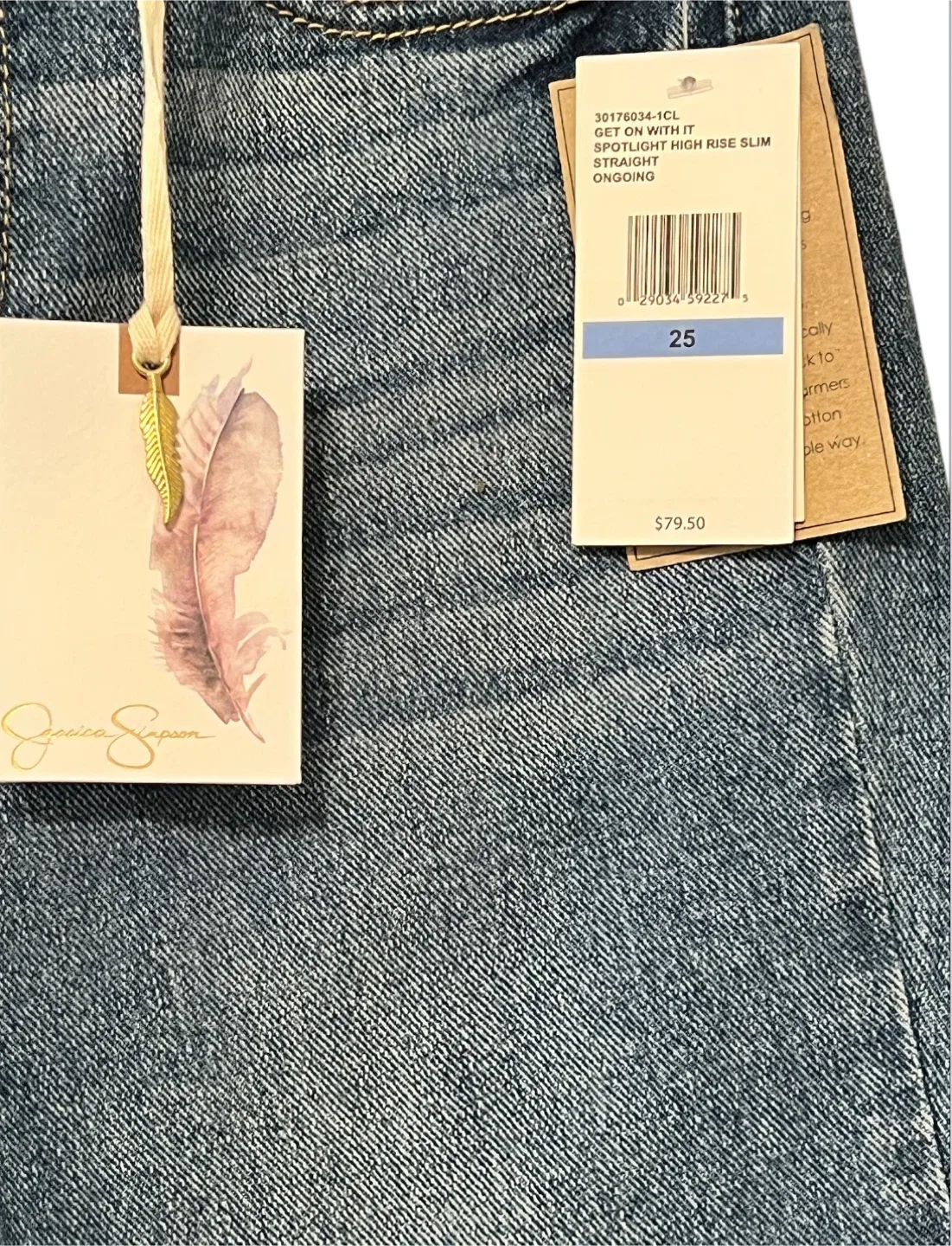 Jessica Simpson High Rise Slim Straight Jeans – Size 25 image indicator(2)