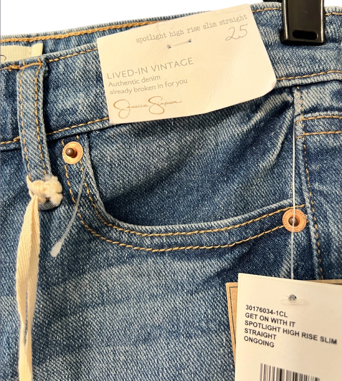 Jessica Simpson High Rise Slim Straight Jeans – Size 25 - photo 5