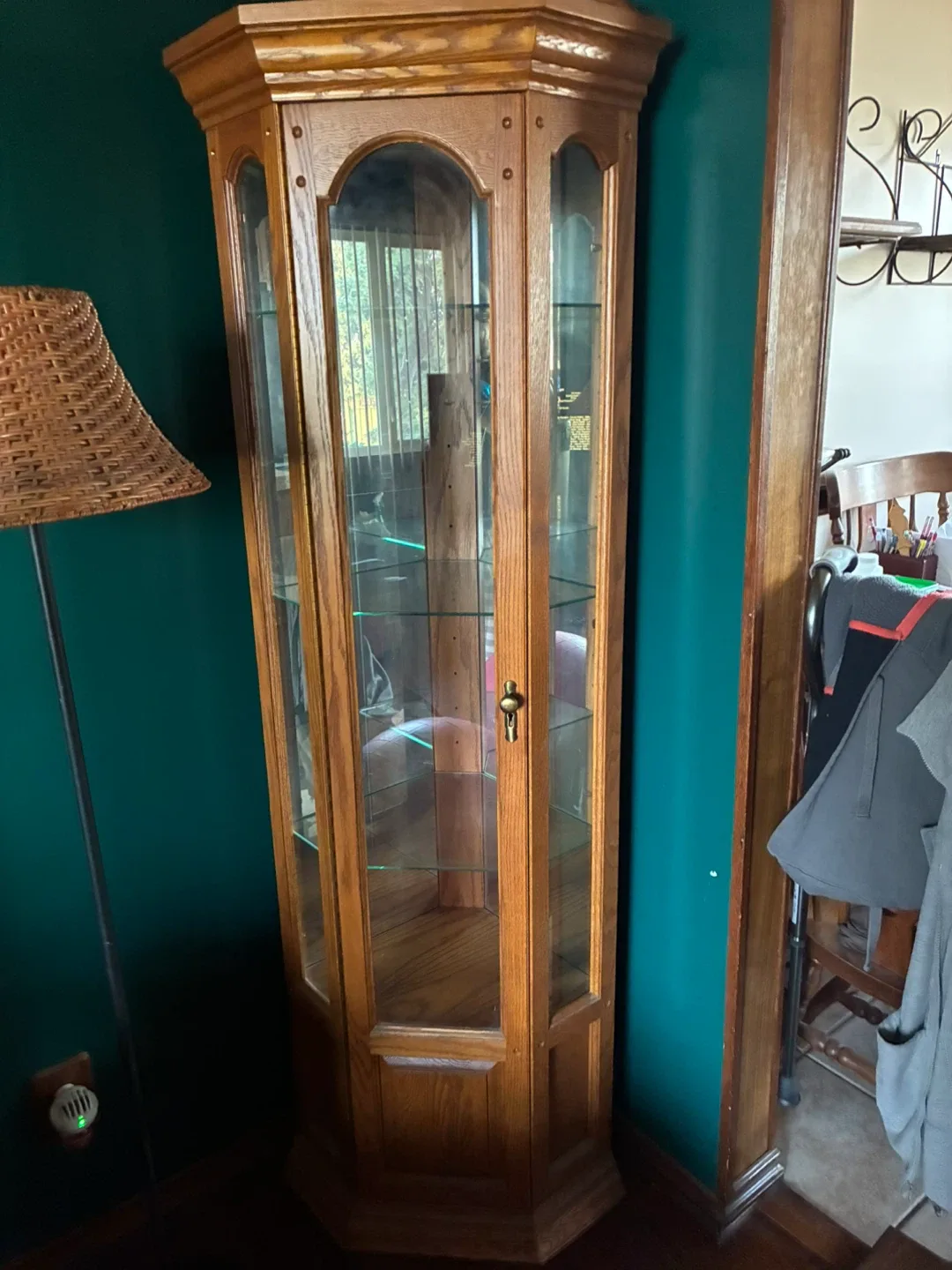 Wooden Corner Curio Cabinet thumbnail