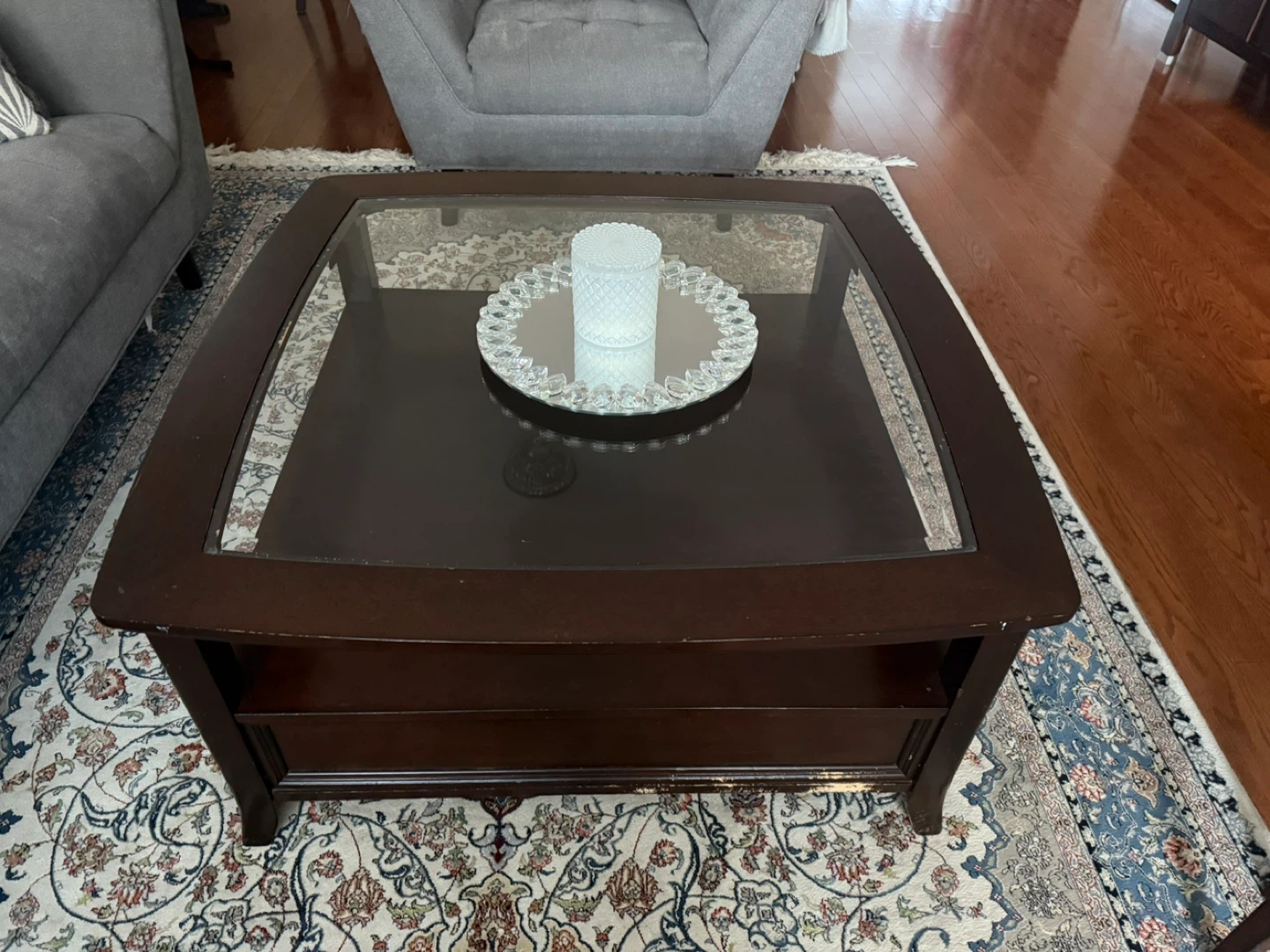 Dark Wood Nesting Tables & Coffee Table Set - photo 2