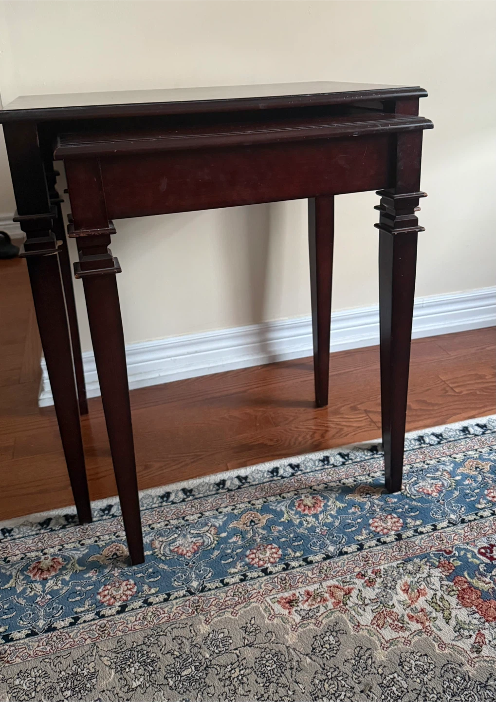 Dark Wood Nesting Tables & Coffee Table Set - photo 3