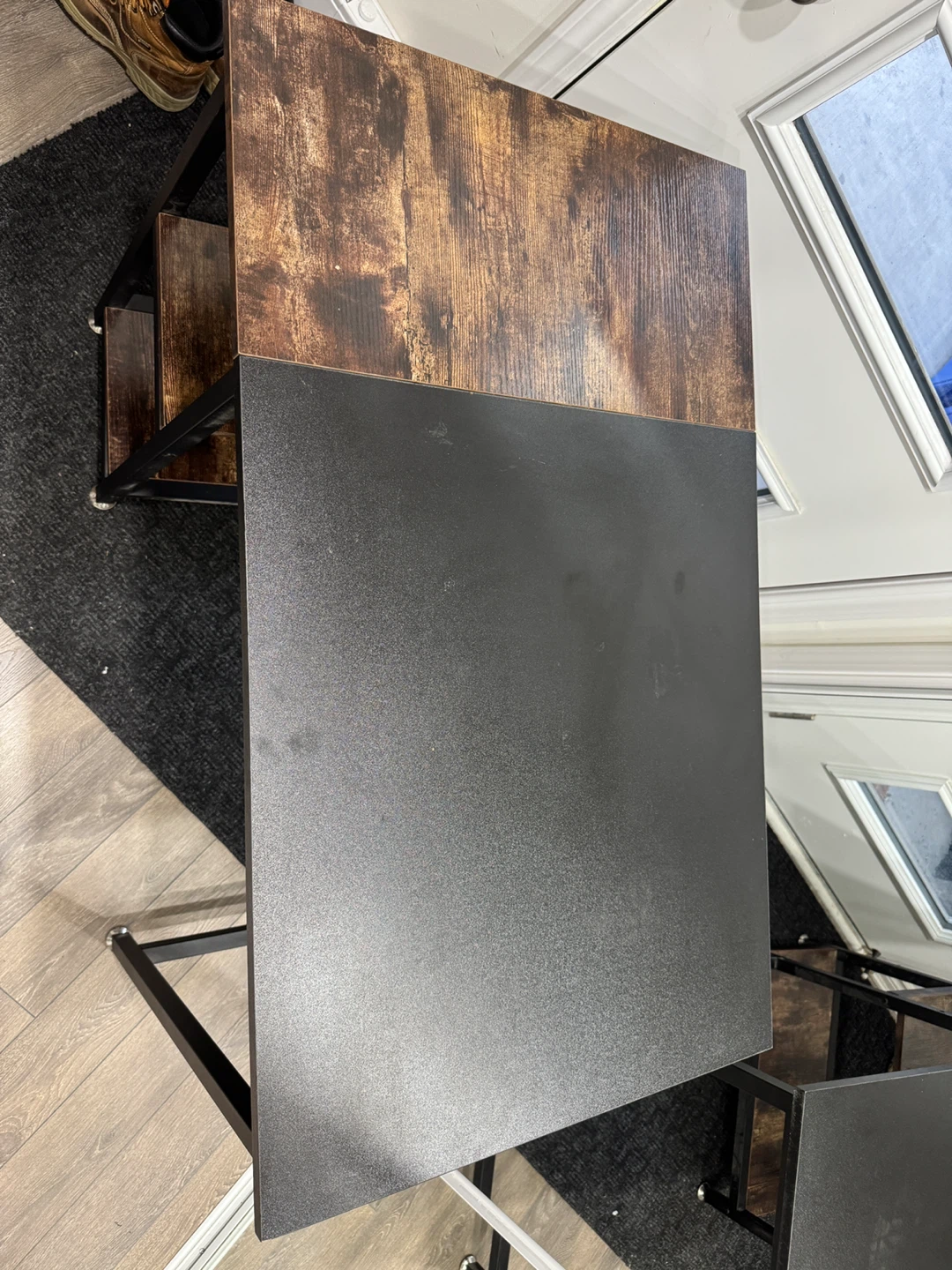 Black & Brown Desk with Shelves - photo 4