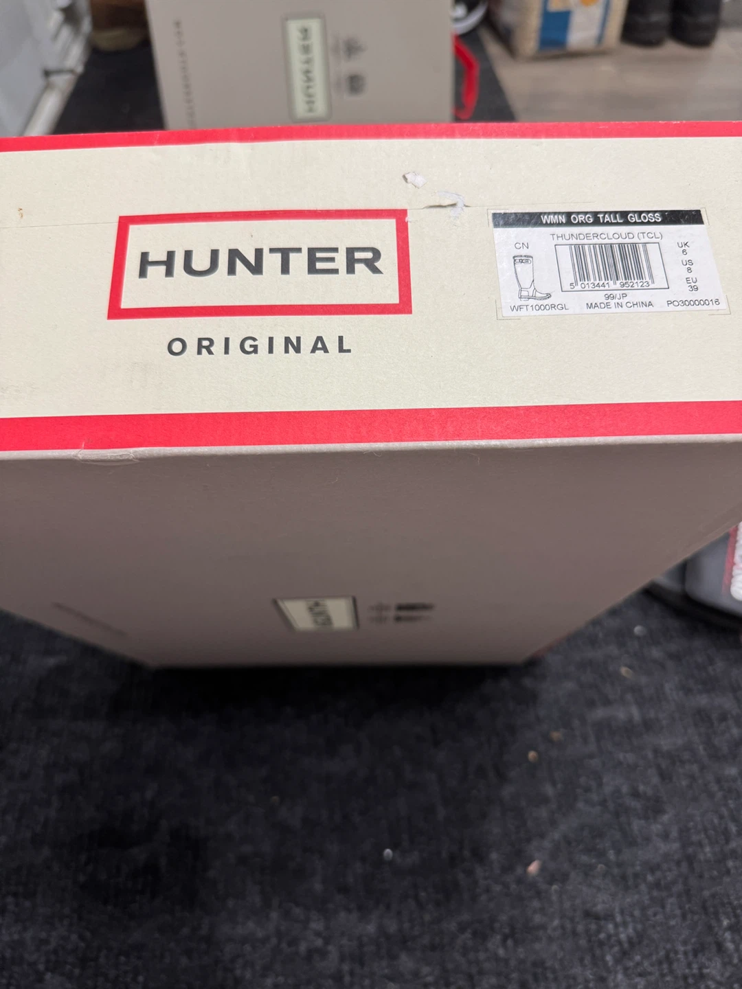 Hunter Original Tall Gloss Rain Boots - US 8, Thundercloud - photo 4
