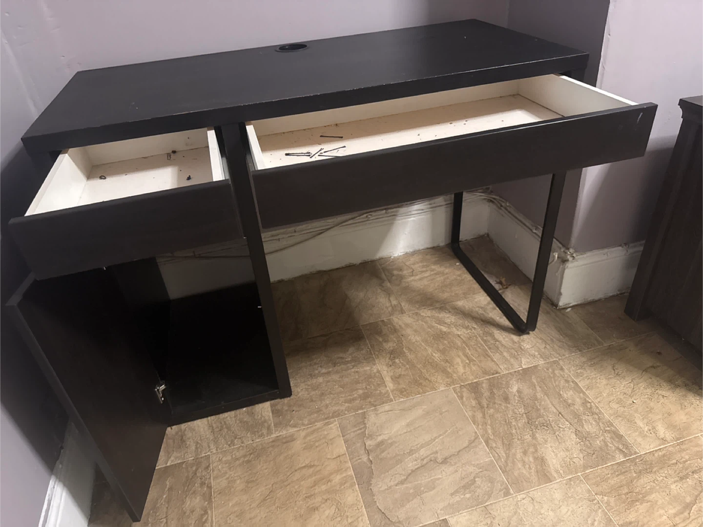 Black Desk with Drawers - photo 2