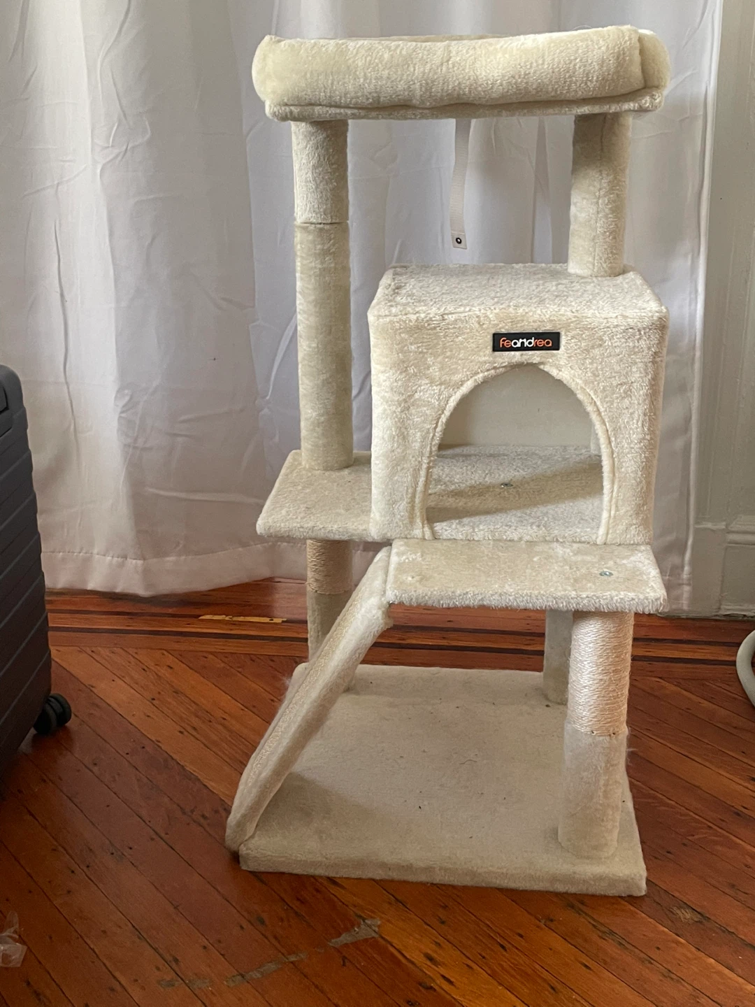 Feandrea Beige Cat Tree, Small Cat Tower