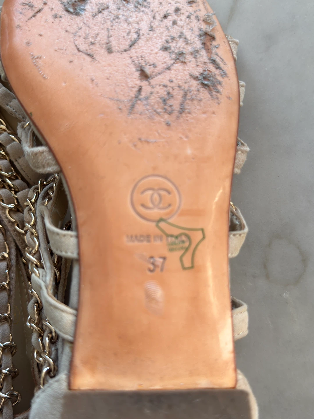 Chanel Chain Sandals - Size 37 - photo 4