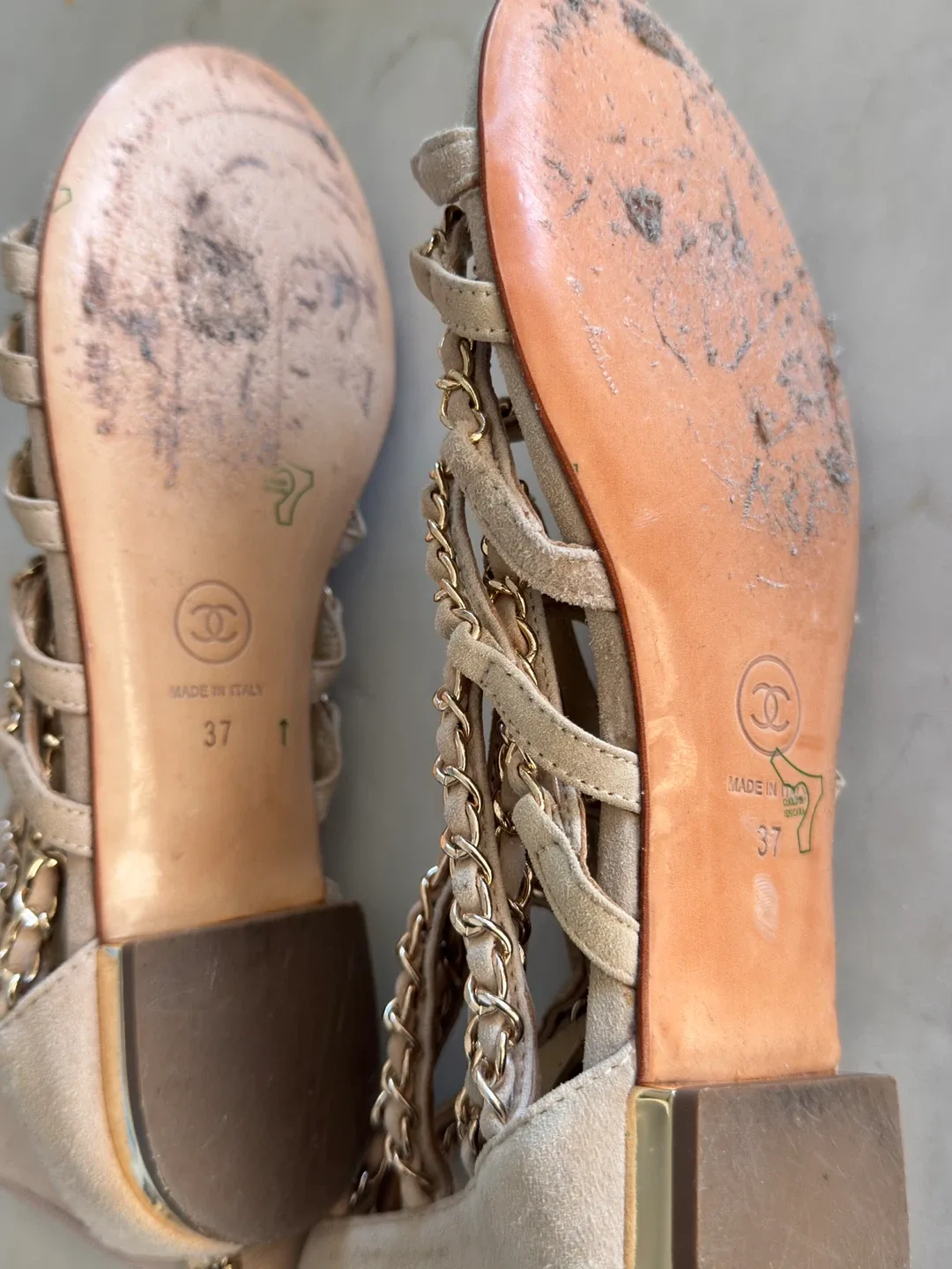 Chanel Chain Sandals - Size 37 image indicator(8)