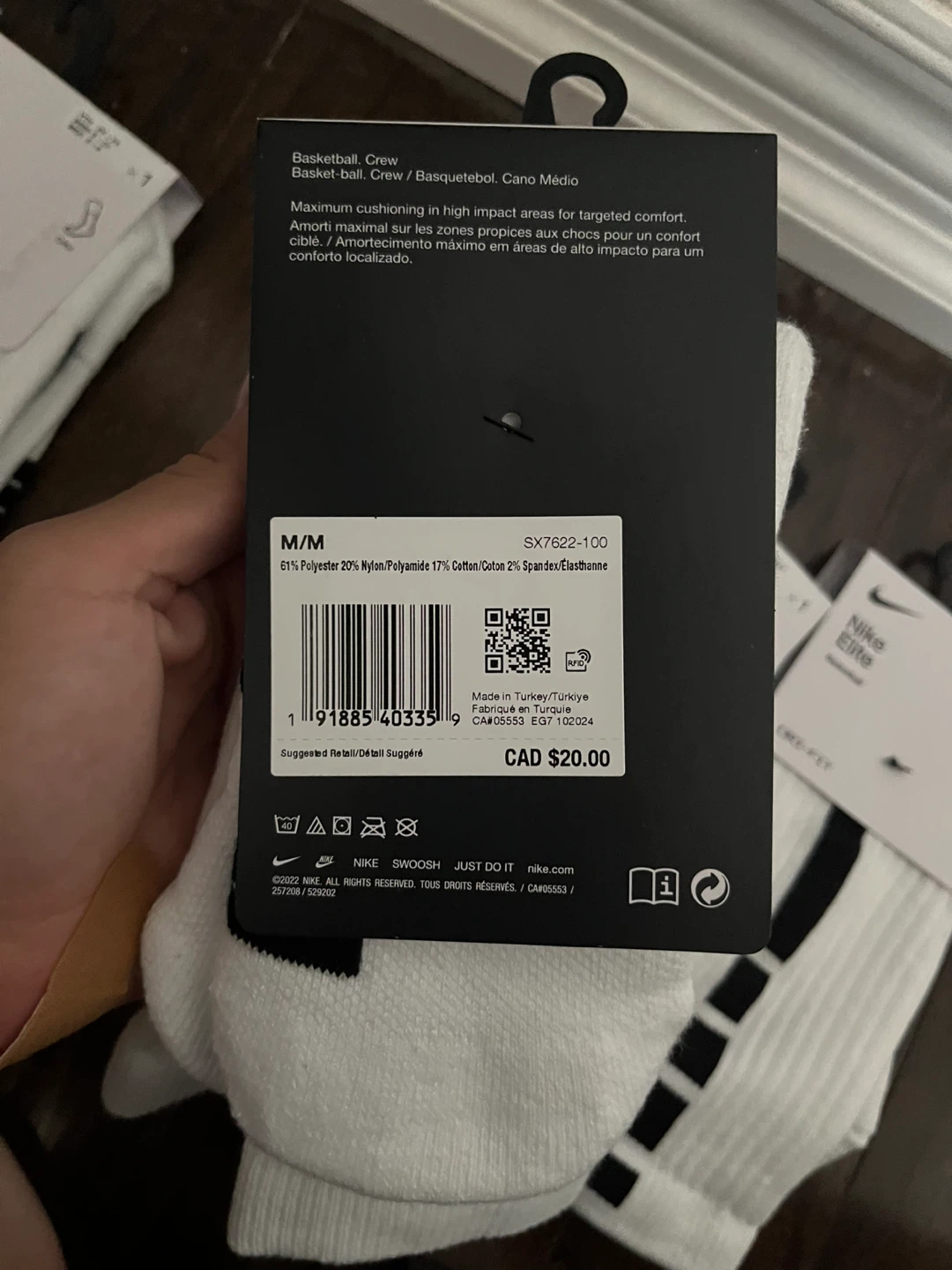 Nike Elite Basketball Crew Socks - Size M - photo 2