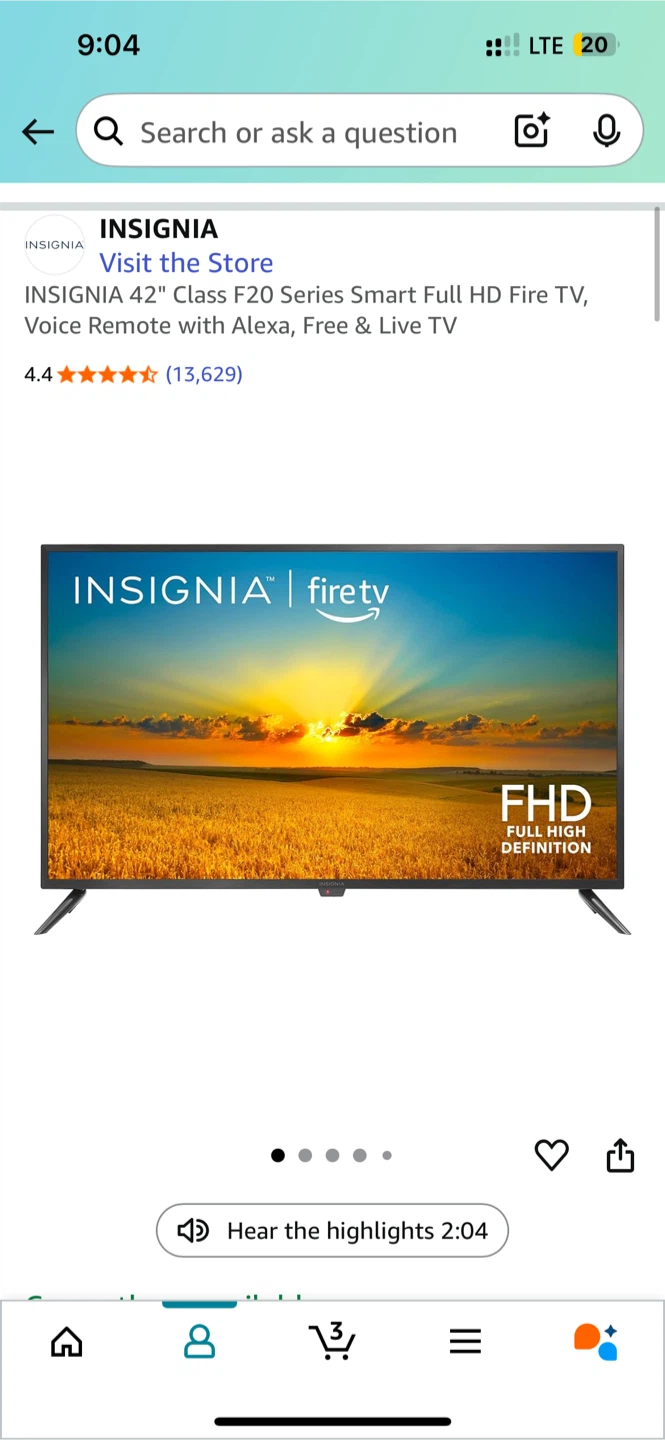 Insignia 42" Class F20 Series Smart Full HD Fire TV - photo 2