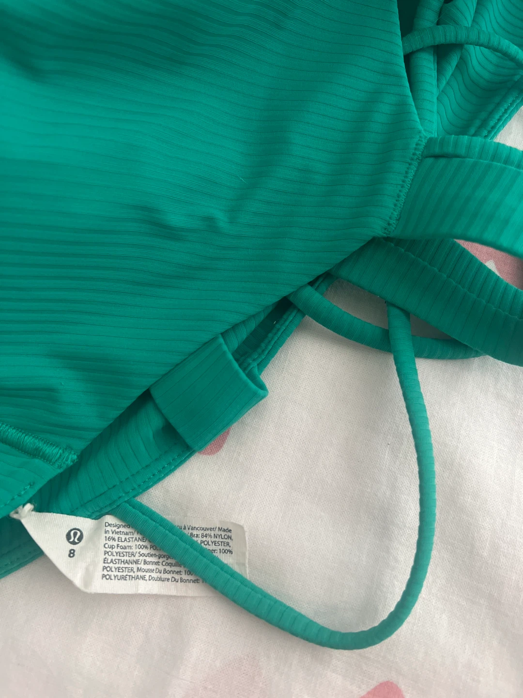 Lululemon Green Ribbed Bra Size 8 - photo 4