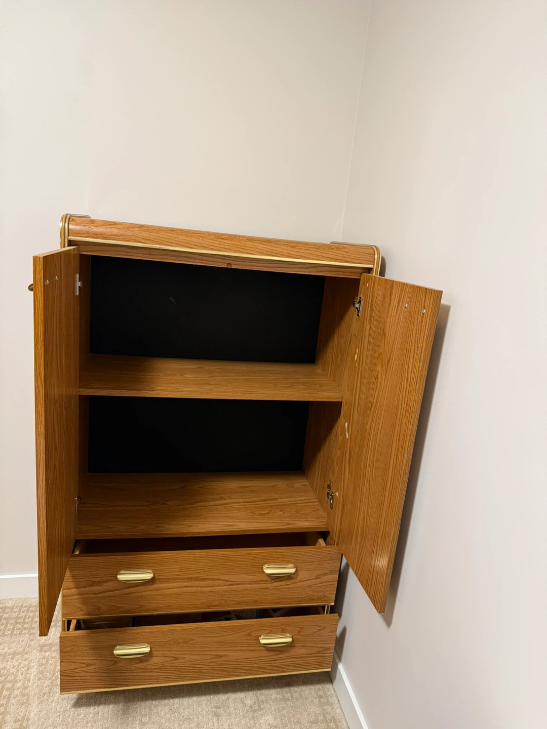 Wooden Armoire with Drawers - photo 2