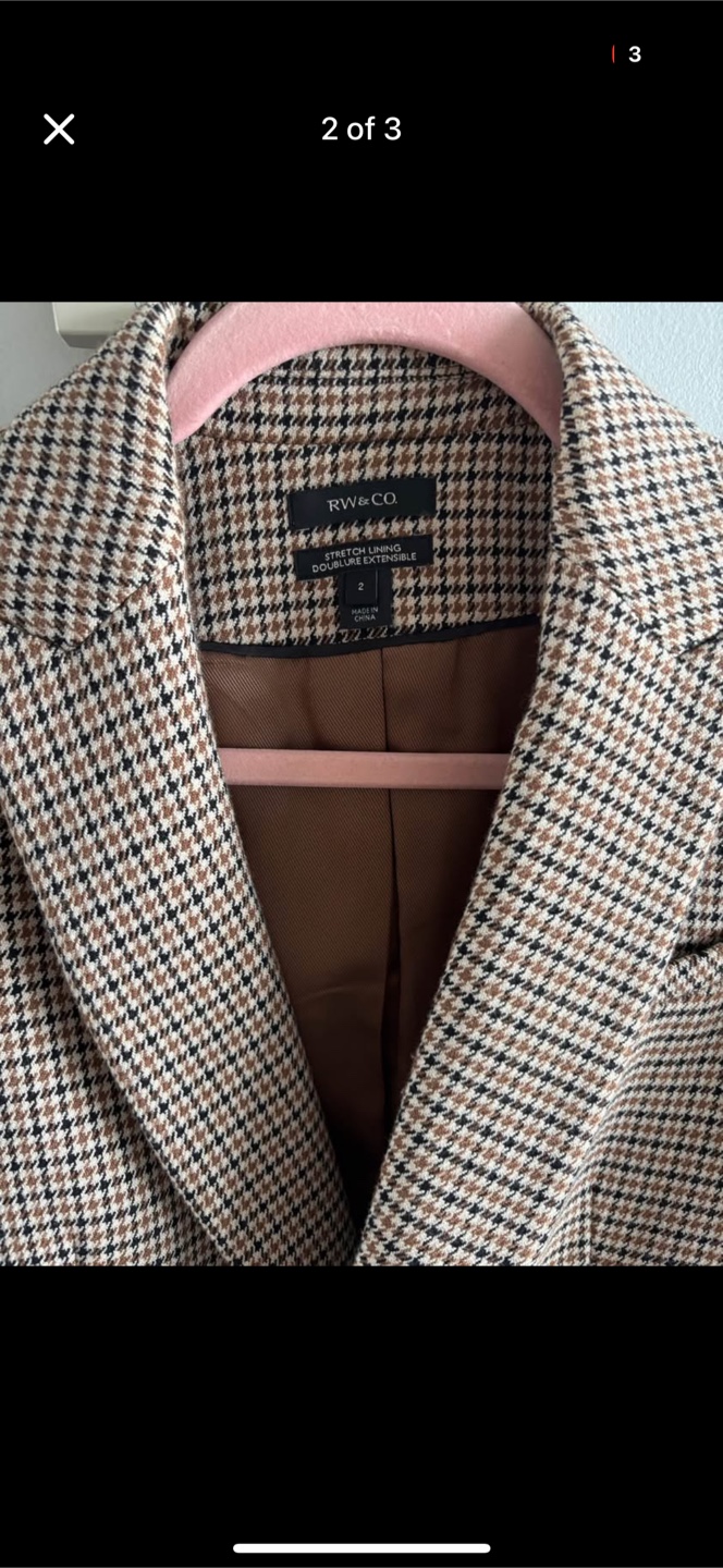 RW&CO Houndstooth Blazer - Size 2 - photo 2