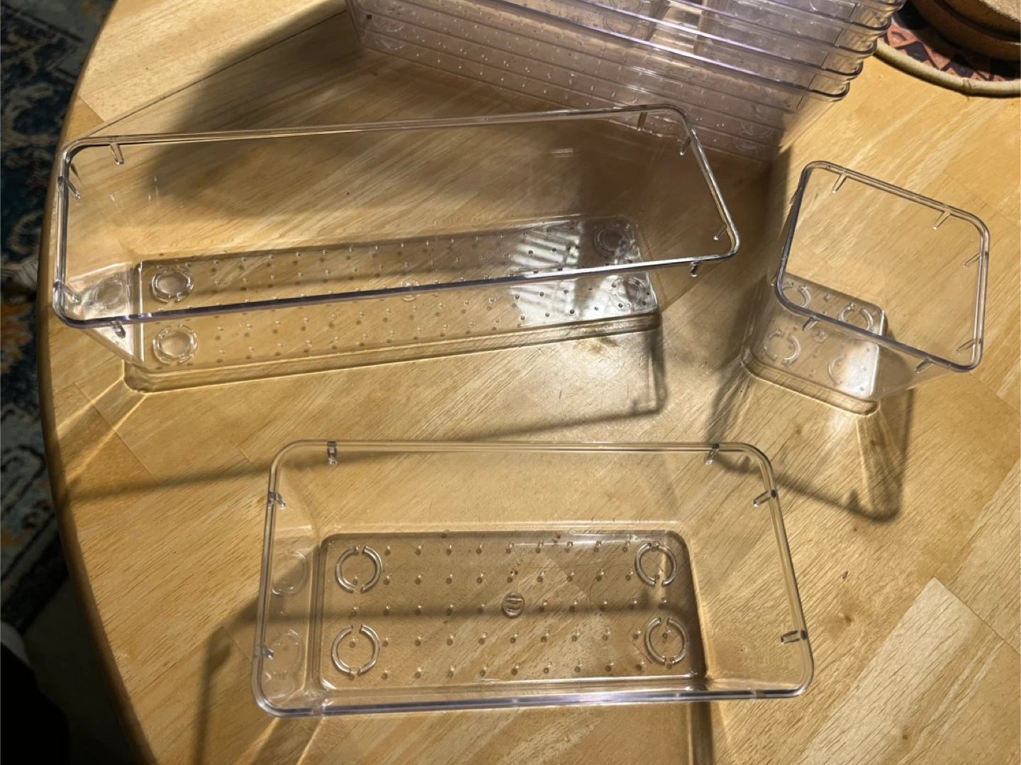 Clear Plastic Storage Bins - Like New! - photo 3