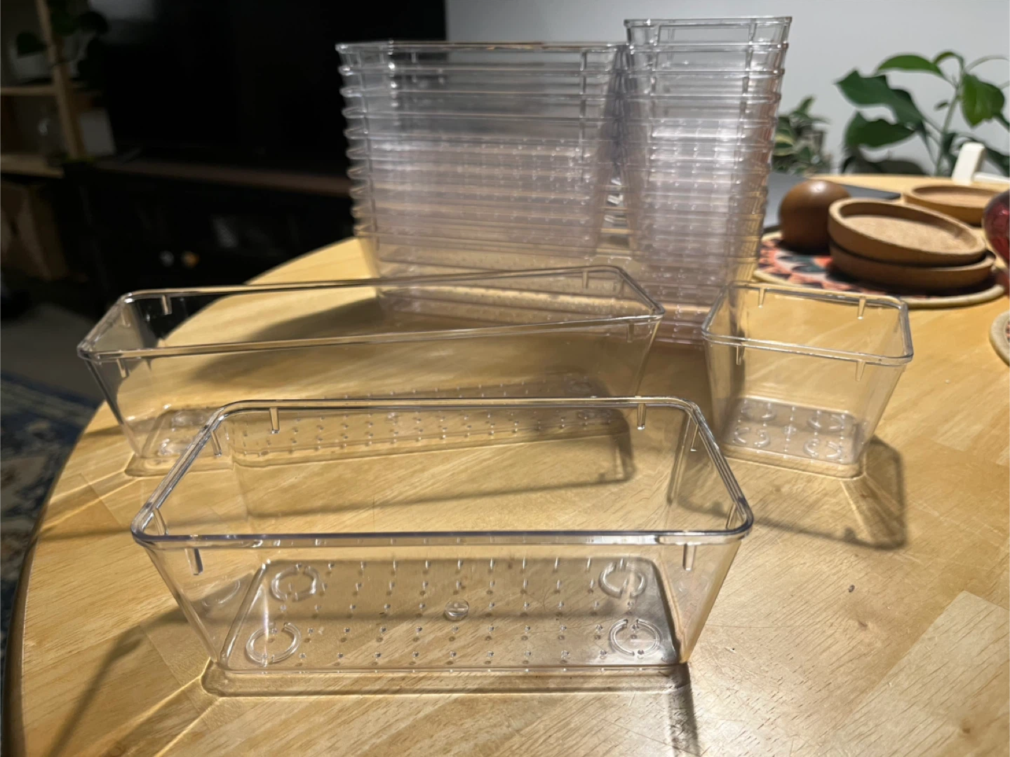 Clear Plastic Storage Bins - Like New! - photo 2