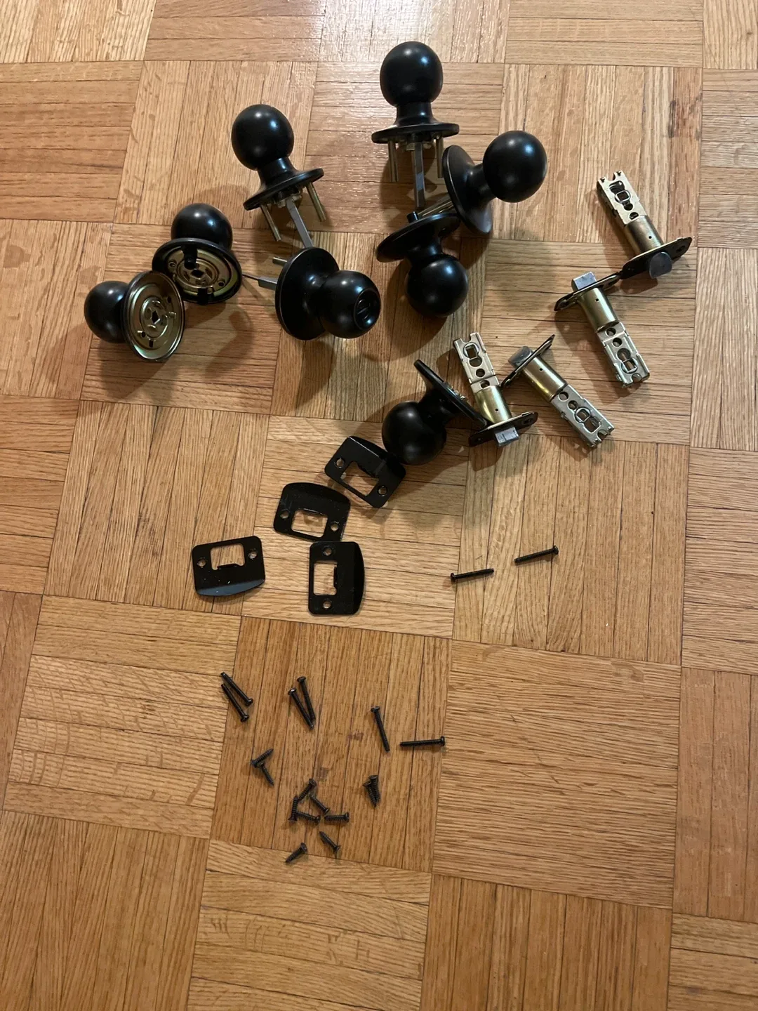 Black Door Knobs - Set of 4 thumbnail