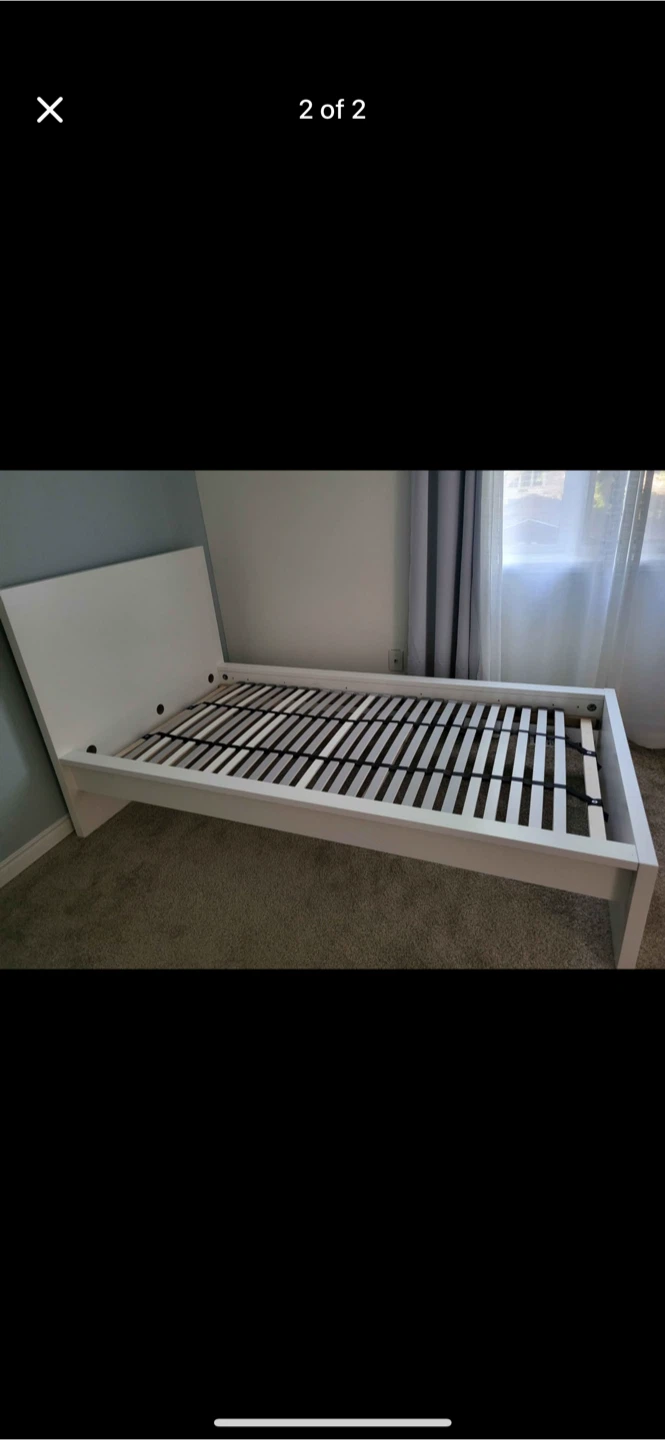 IKEA MALM White Twin Bed Frame - photo 2