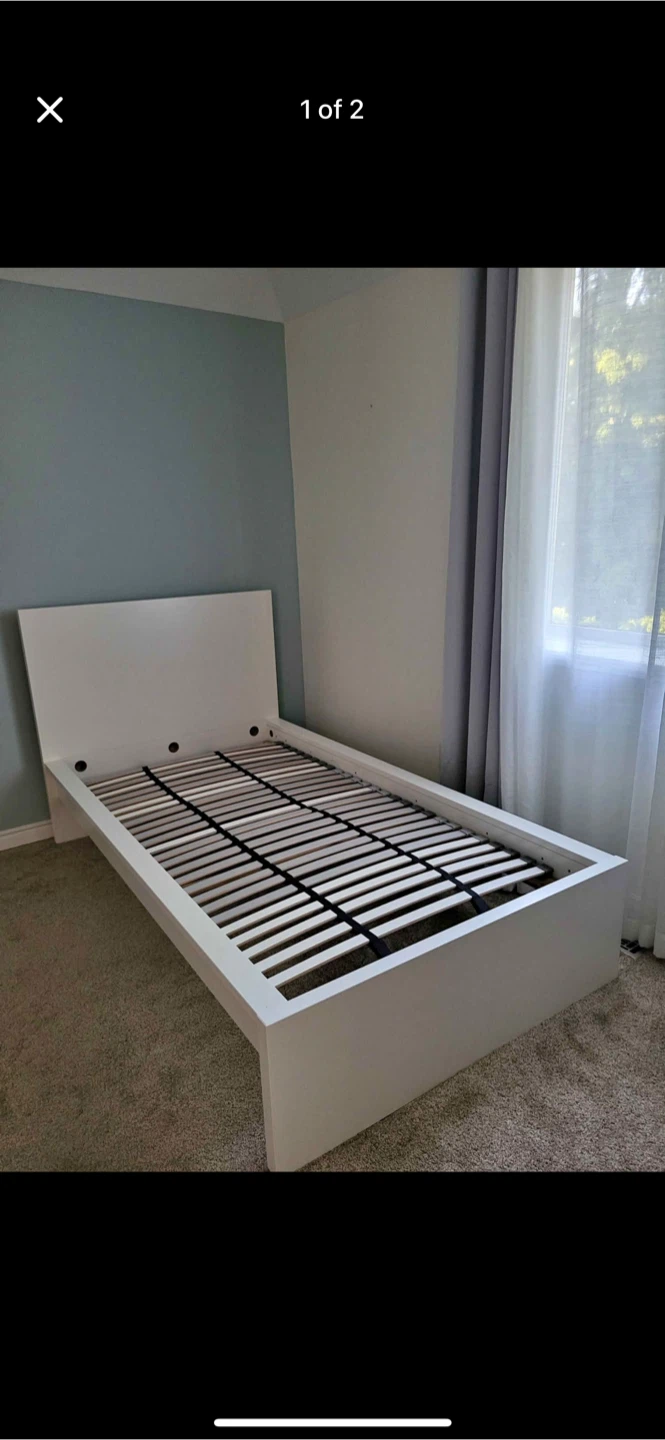 IKEA MALM White Twin Bed Frame