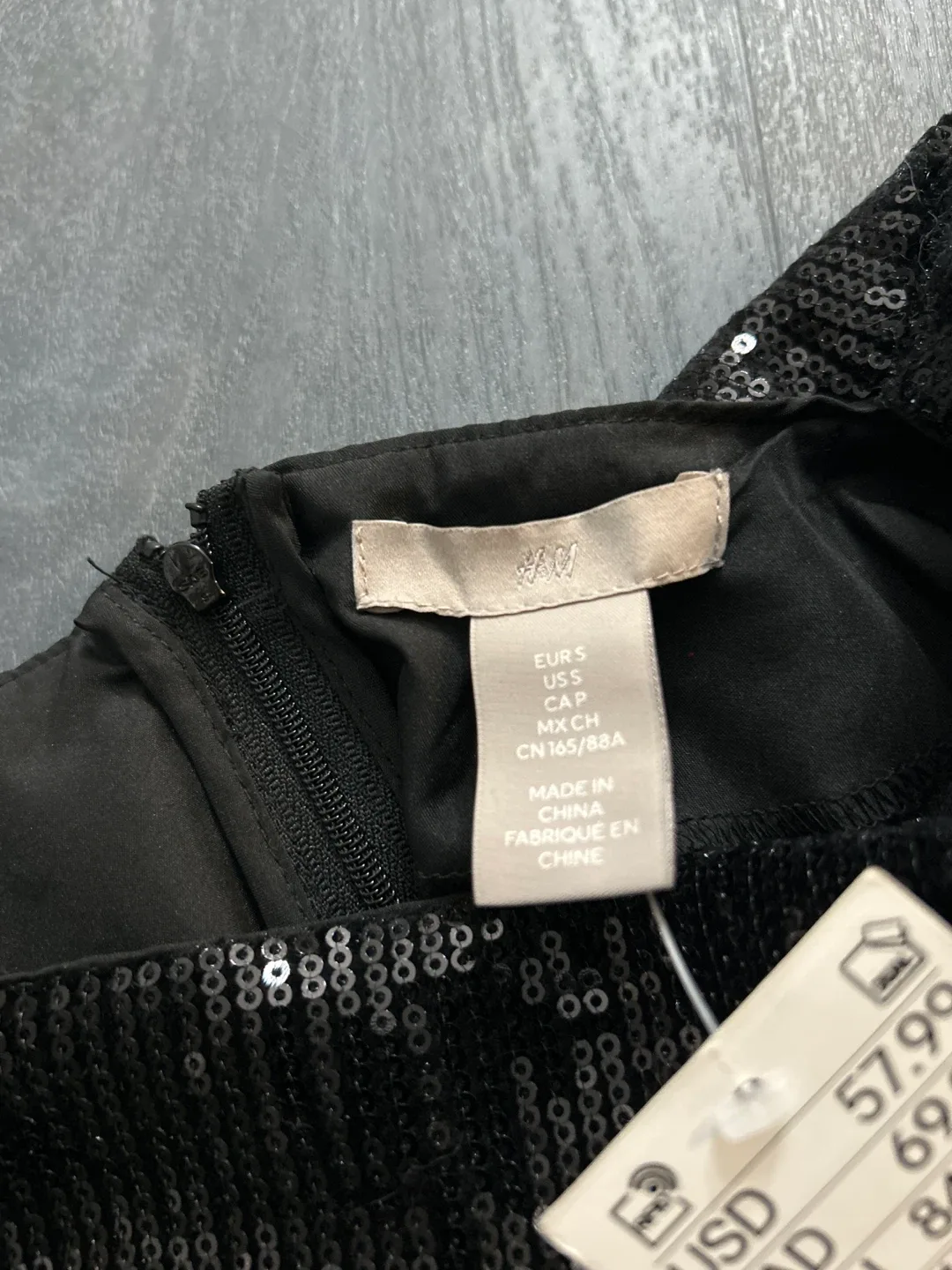 H&M Black Sequin Top - Size S image indicator(2)