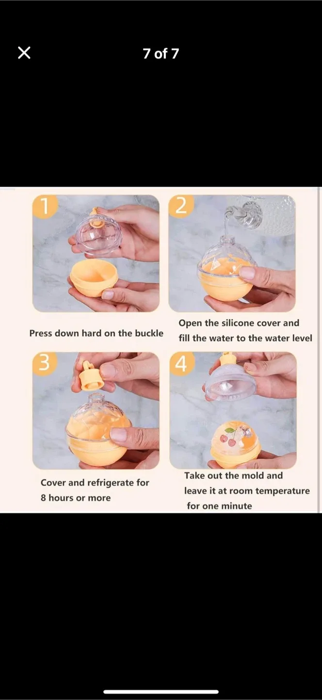 Ice Ball Maker - Easy Release Silicone image indicator(7)