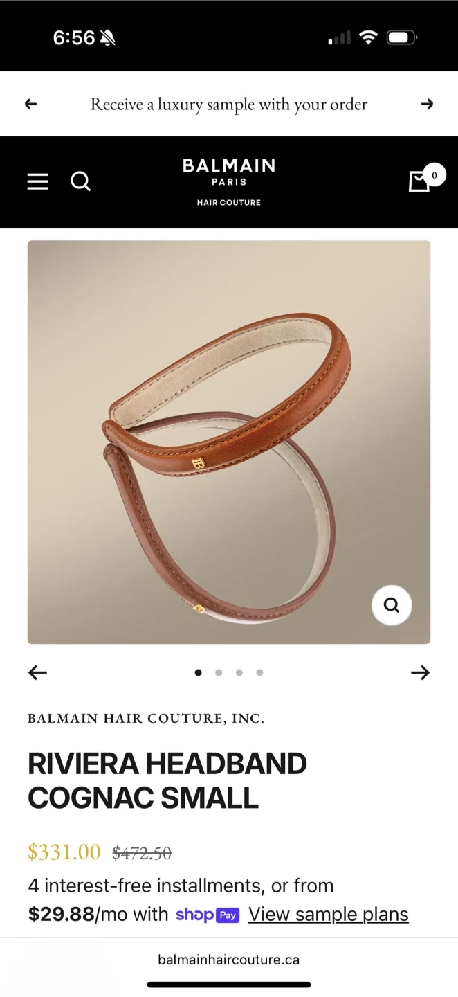 Balmain Paris Leather Headband image indicator(6)