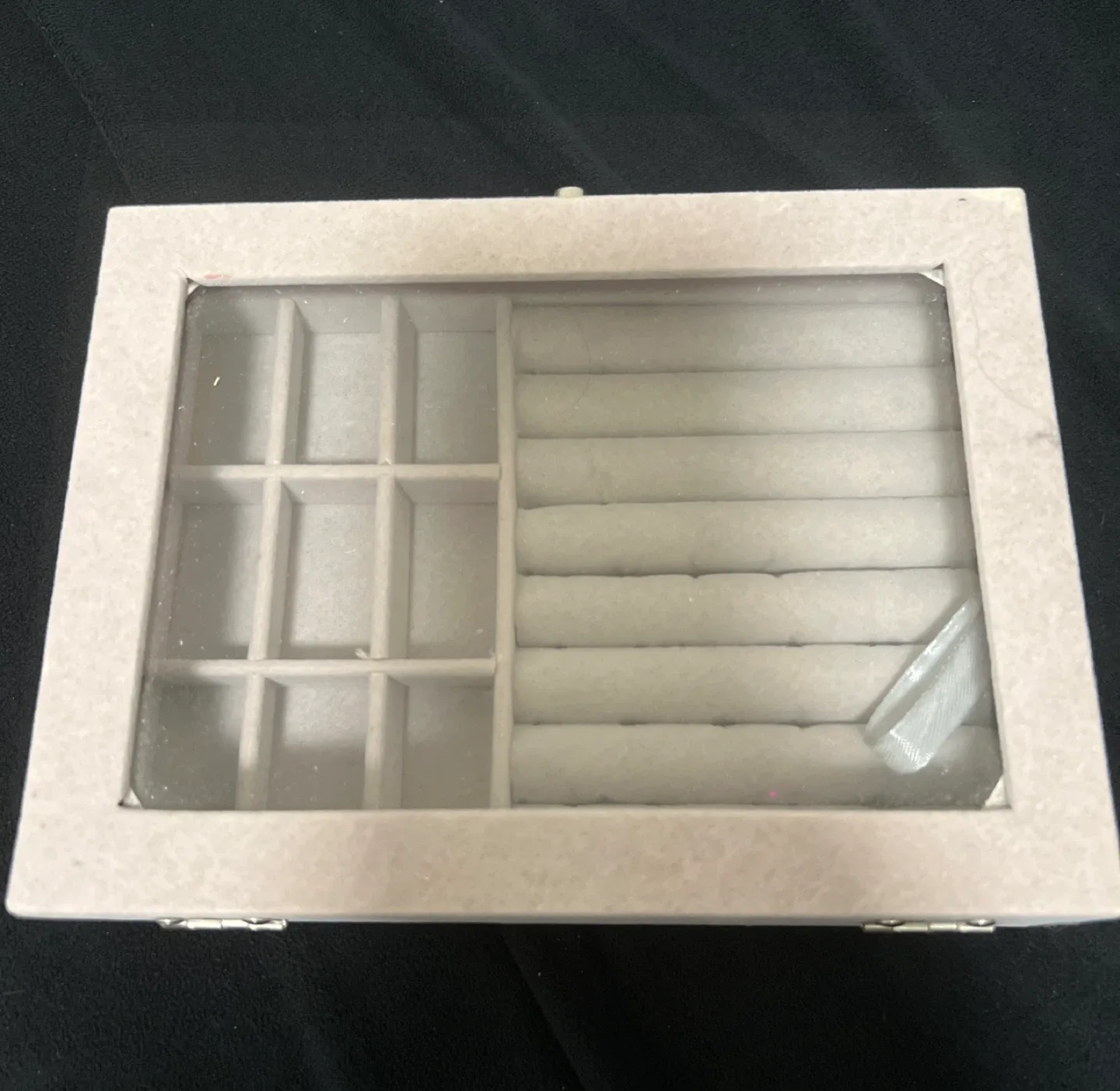 Grey Velvet Jewelry Box thumbnail