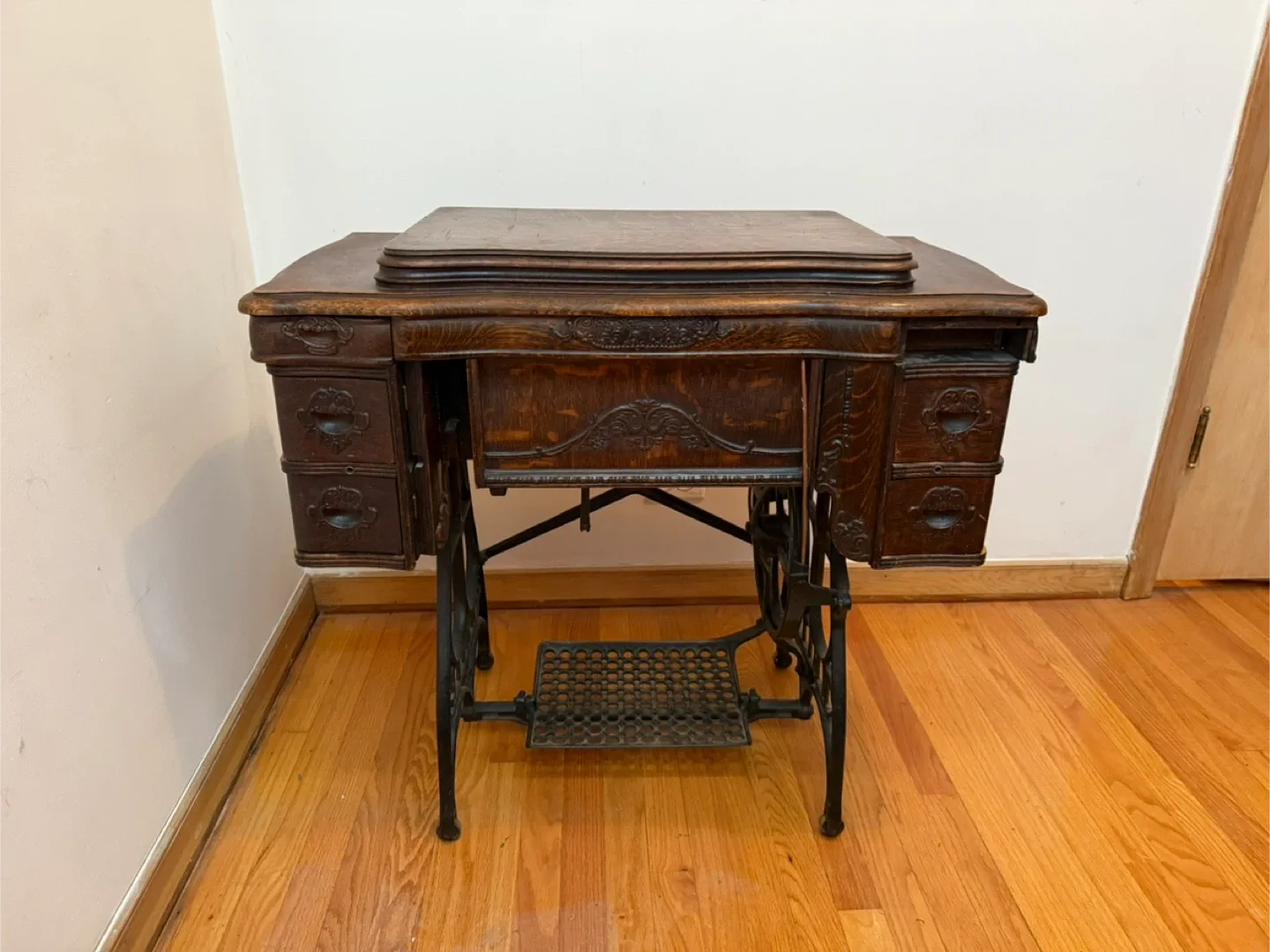 Antique White Rotary Sewing Machine