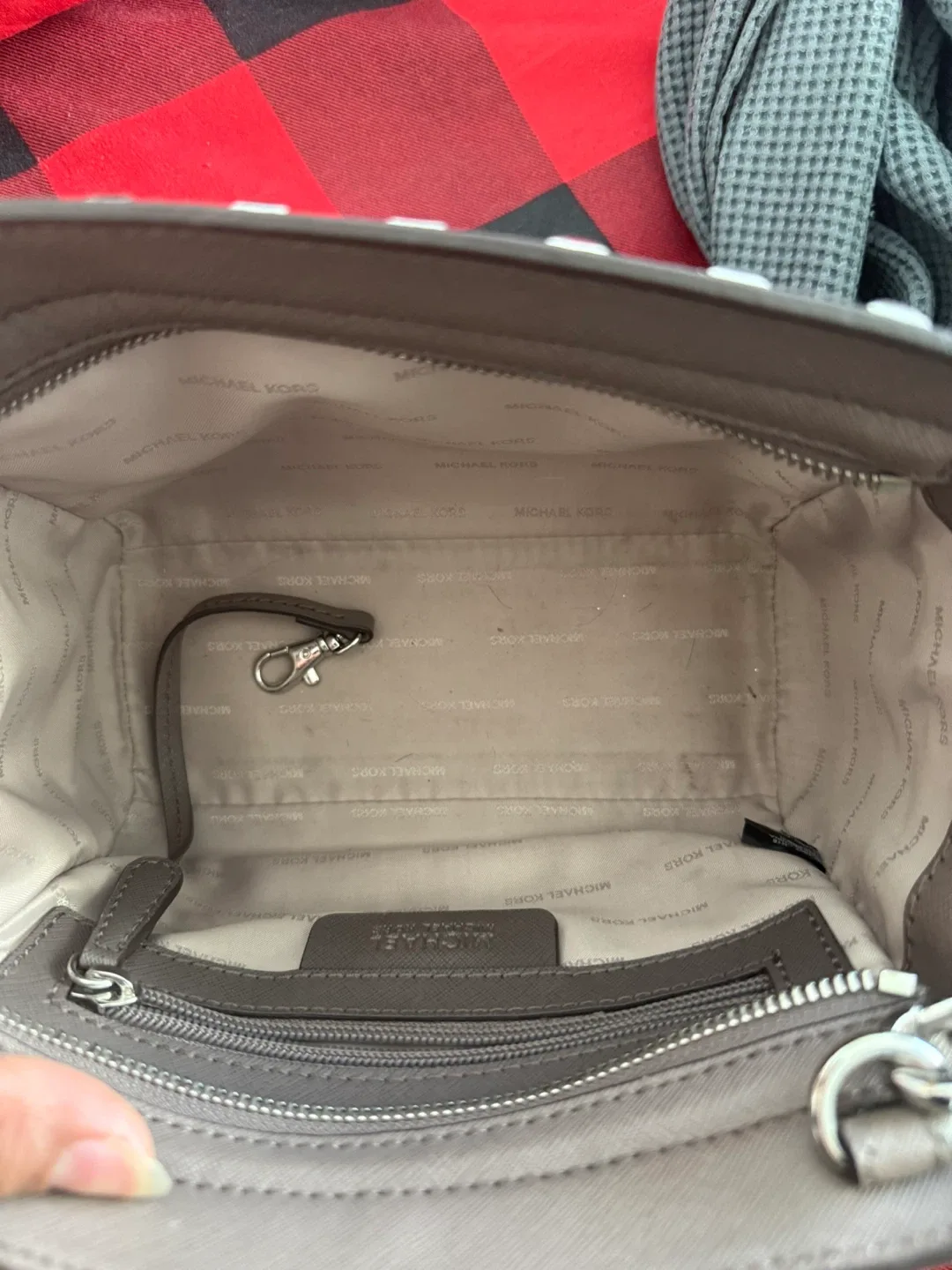 Michael Kors Grey Crossbody Bag image indicator(3)