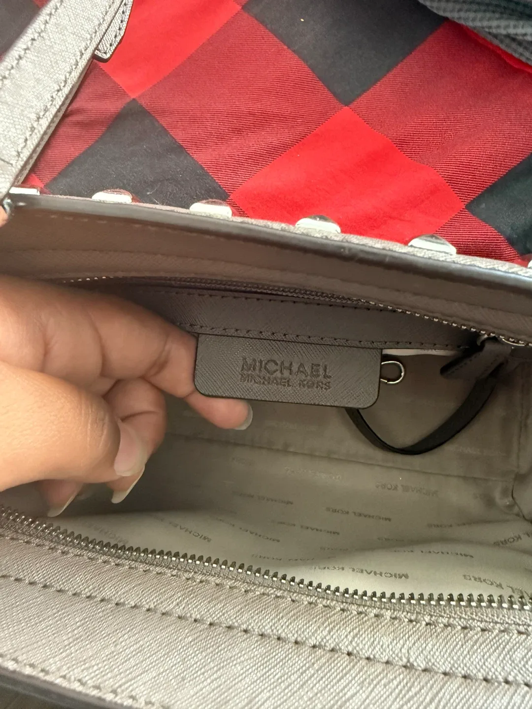 Michael Kors Grey Crossbody Bag image indicator(6)