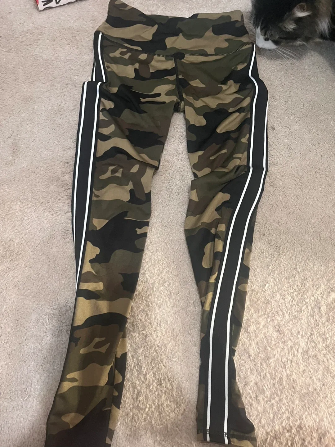 Camo Leggings with White Stripe thumbnail