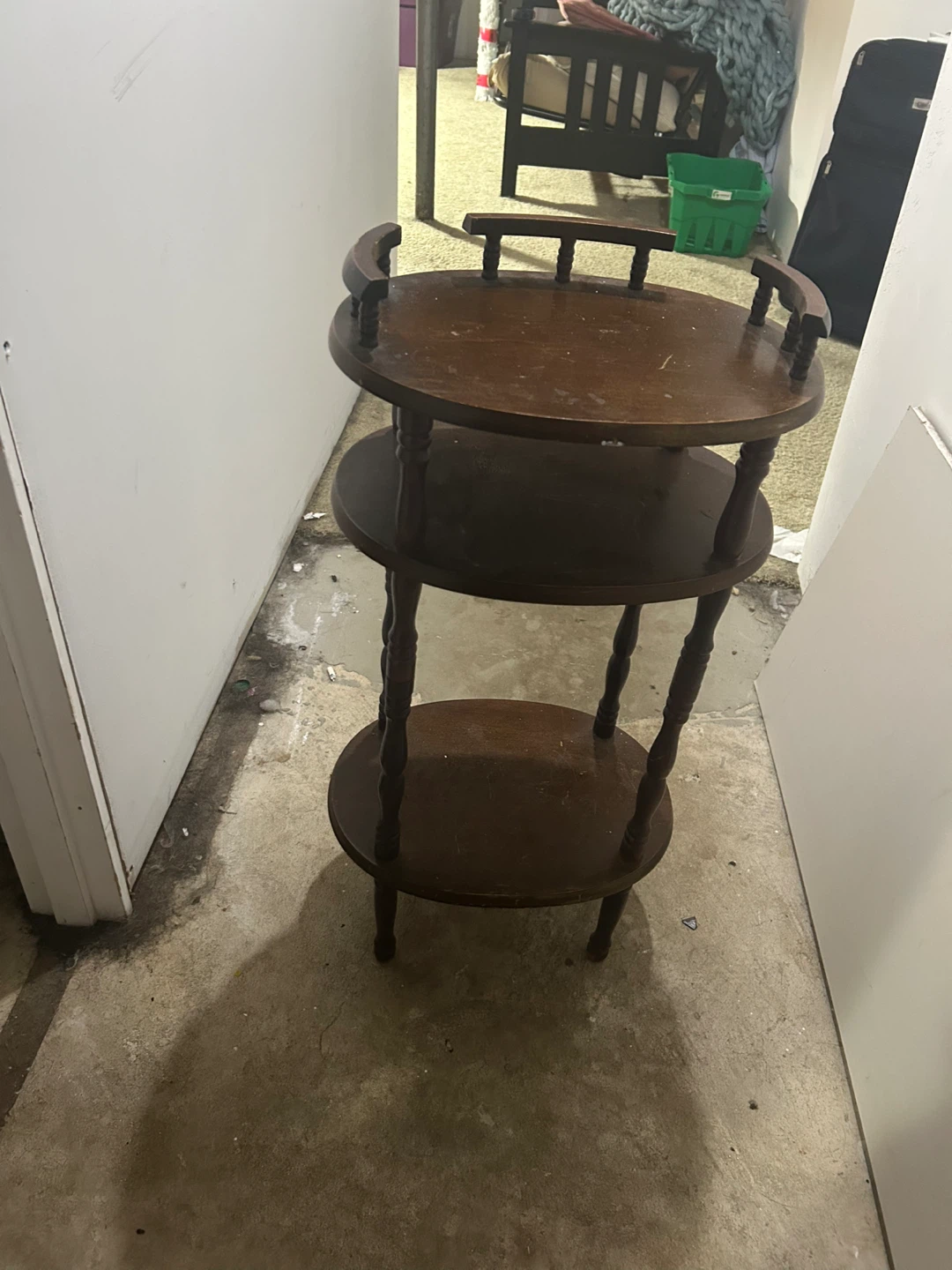 🥕Vintage Brown 3-Tier Round Table - photo 2