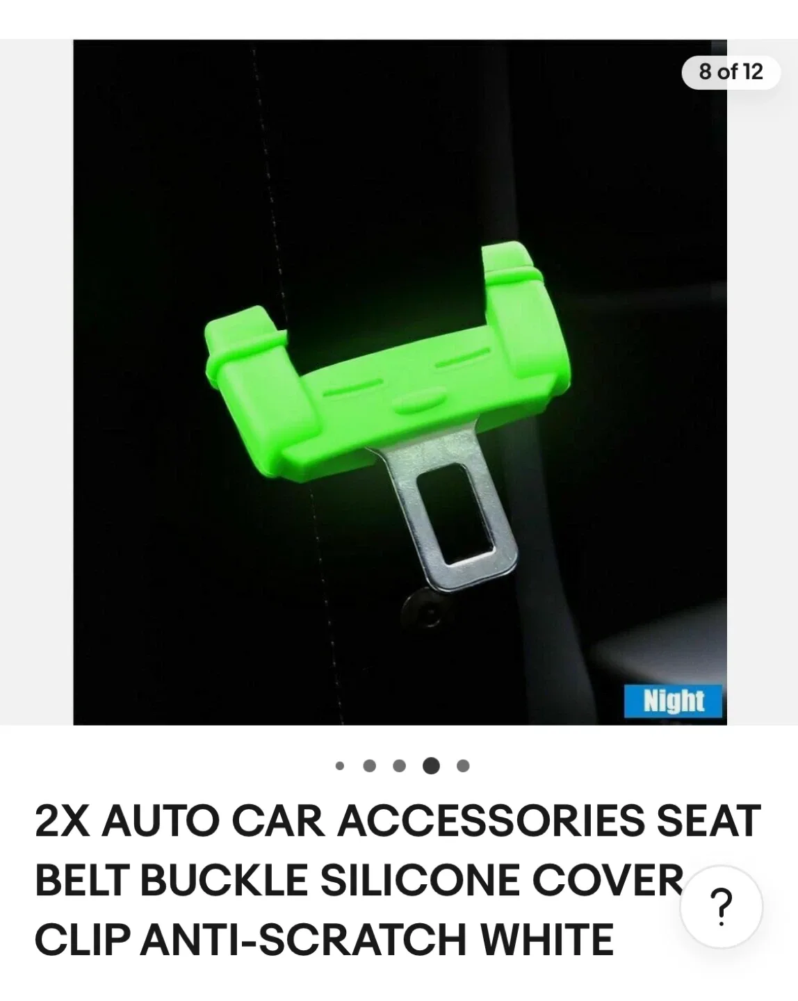 Car Seat Belt Buckle Clip Silicone Cover image indicator(5)