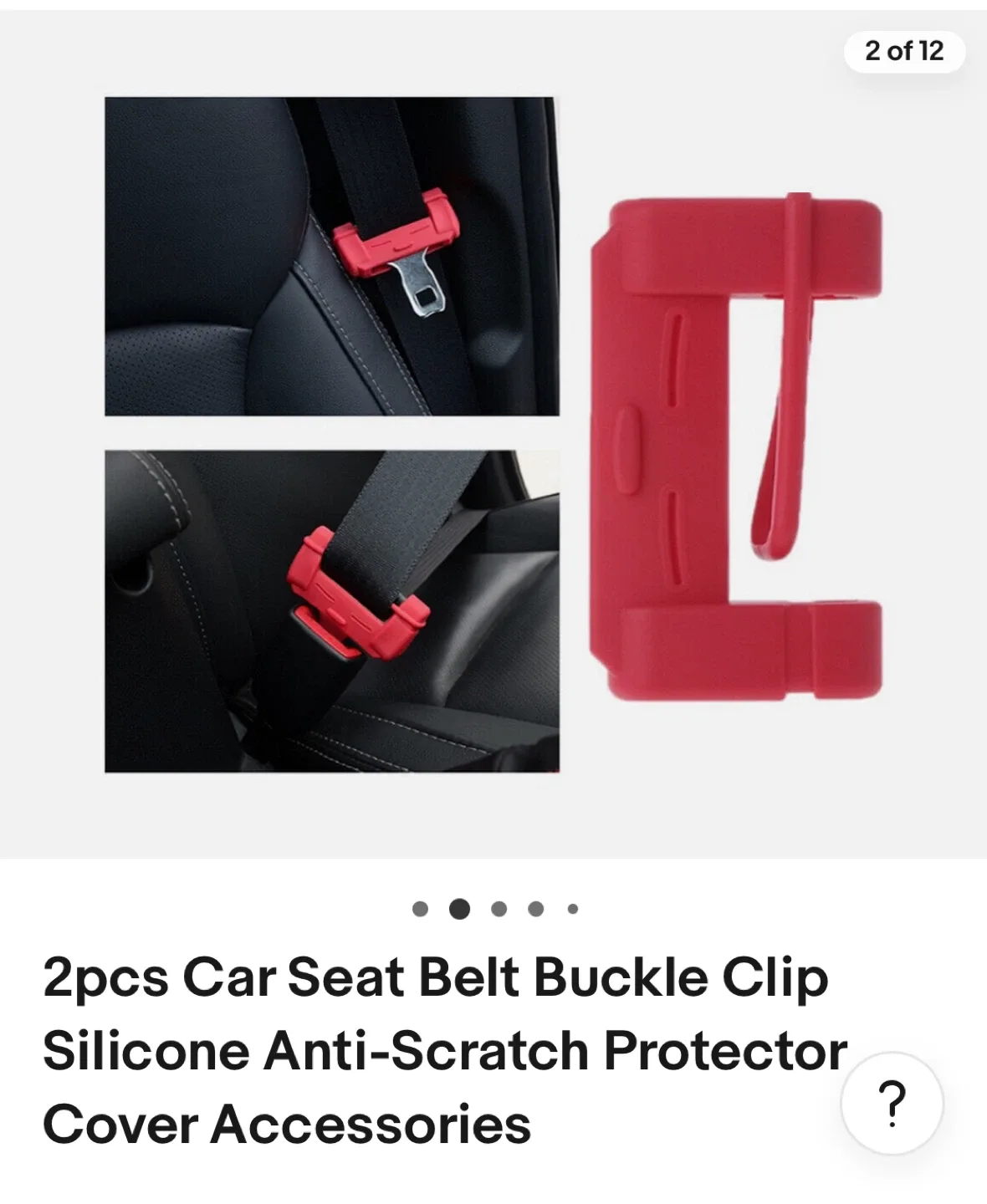 Car Seat Belt Buckle Clip Silicone Cover image indicator(4)