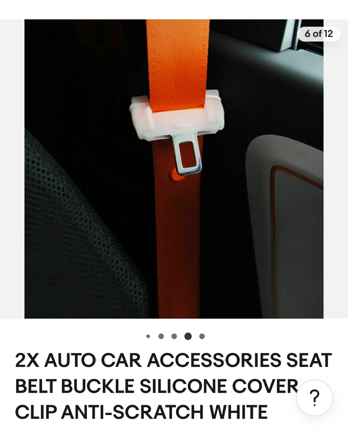 Car Seat Belt Buckle Clip Silicone Cover image indicator(6)