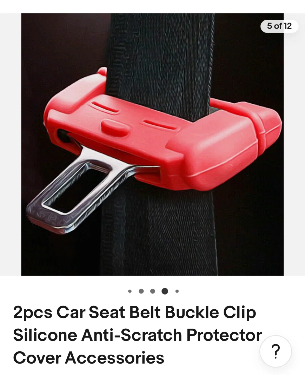 Car Seat Belt Buckle Clip Silicone Cover image indicator(2)