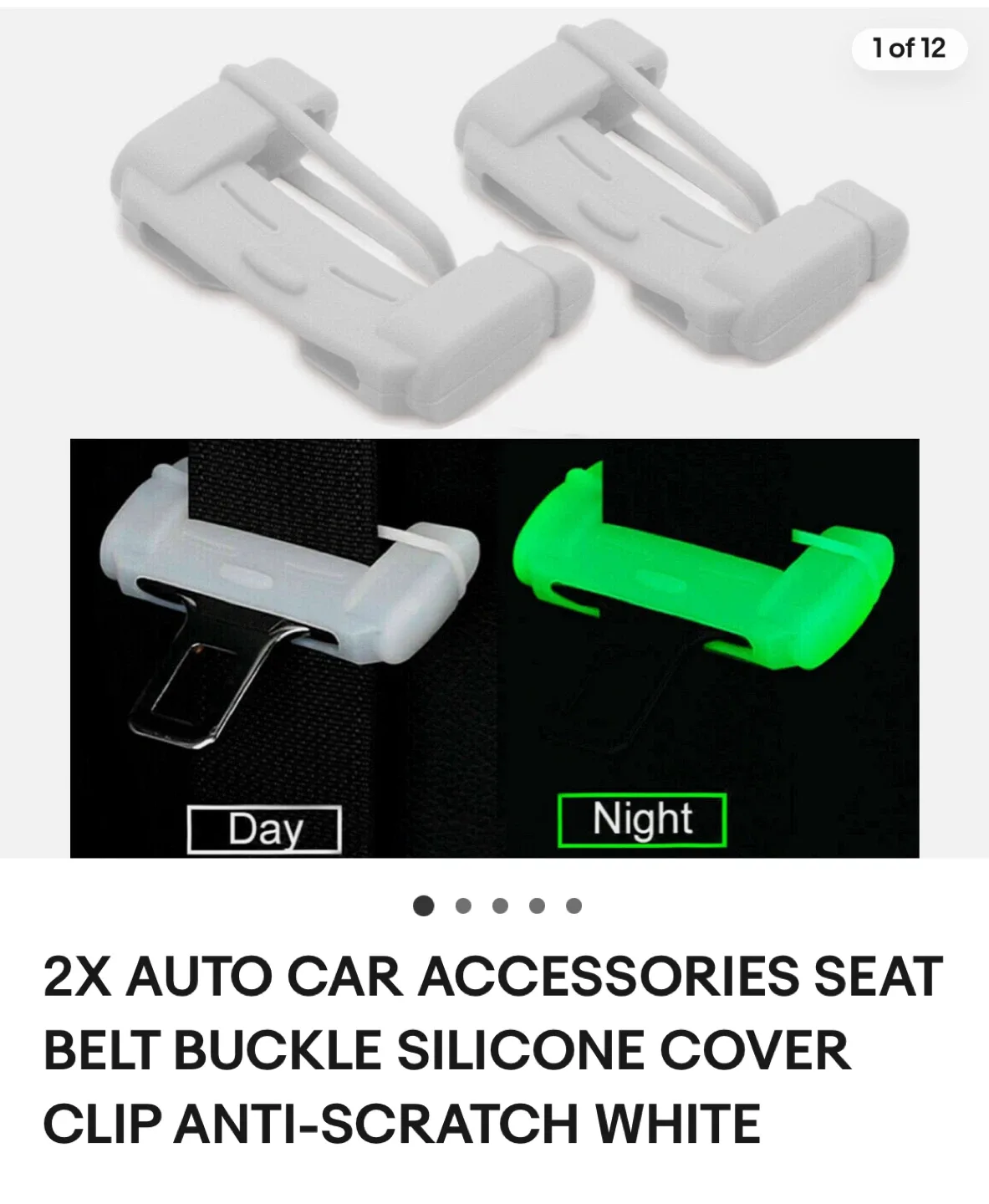 Car Seat Belt Buckle Clip Silicone Cover image indicator(10)