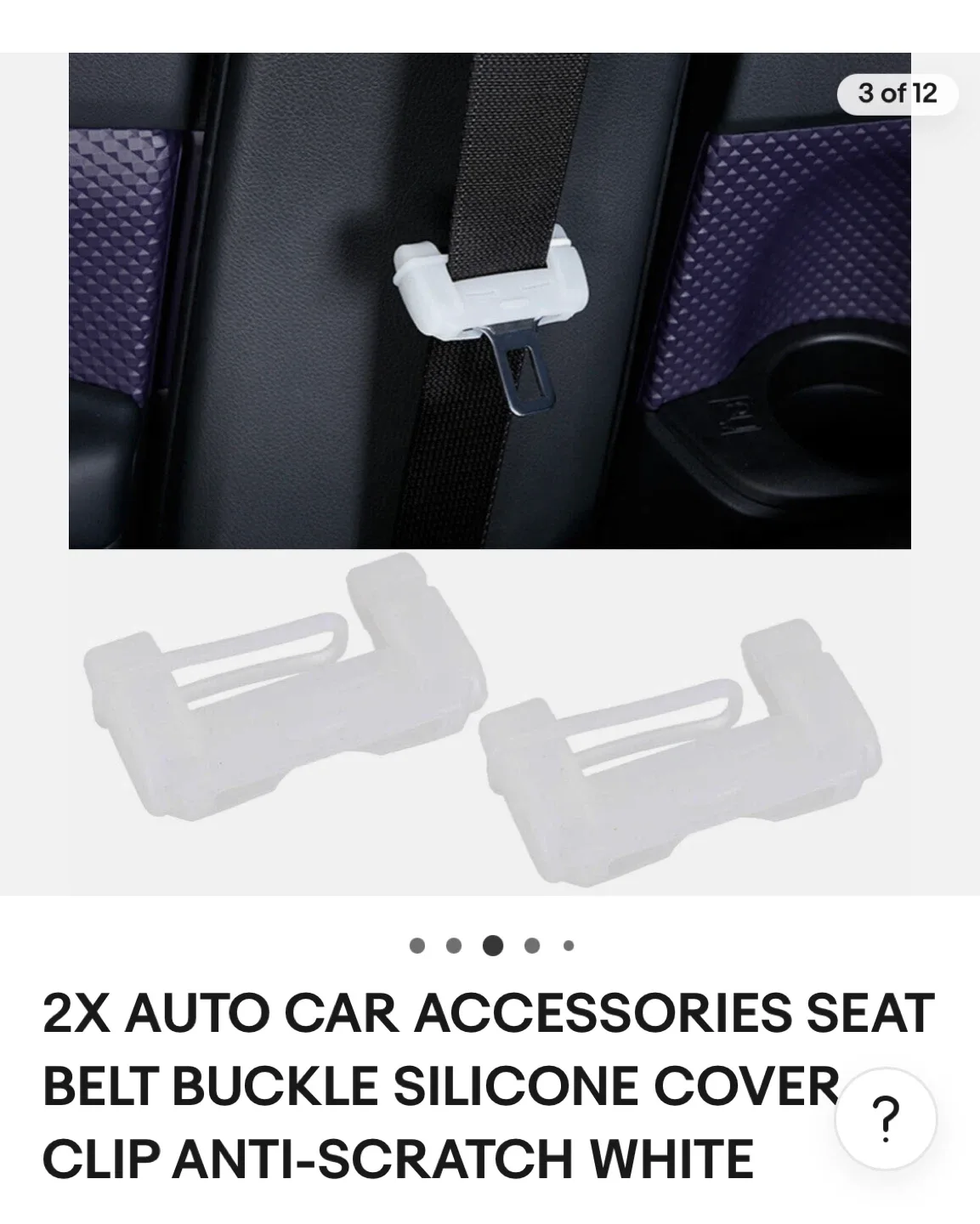 Car Seat Belt Buckle Clip Silicone Cover image indicator(8)
