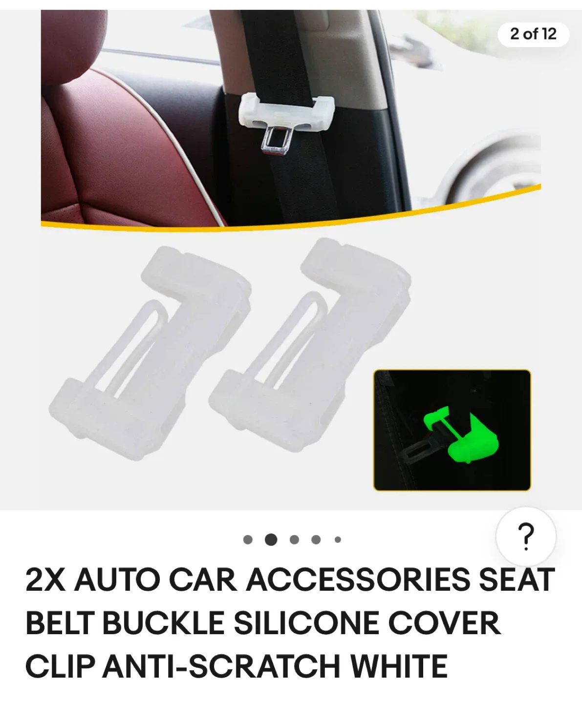 Car Seat Belt Buckle Clip Silicone Cover image indicator(9)