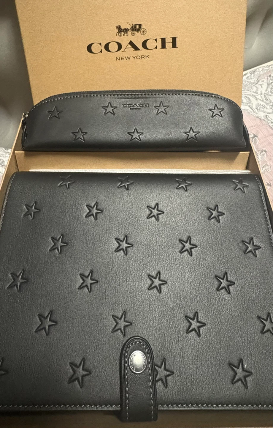 Coach Planner & Pencil Case Set - Black Star