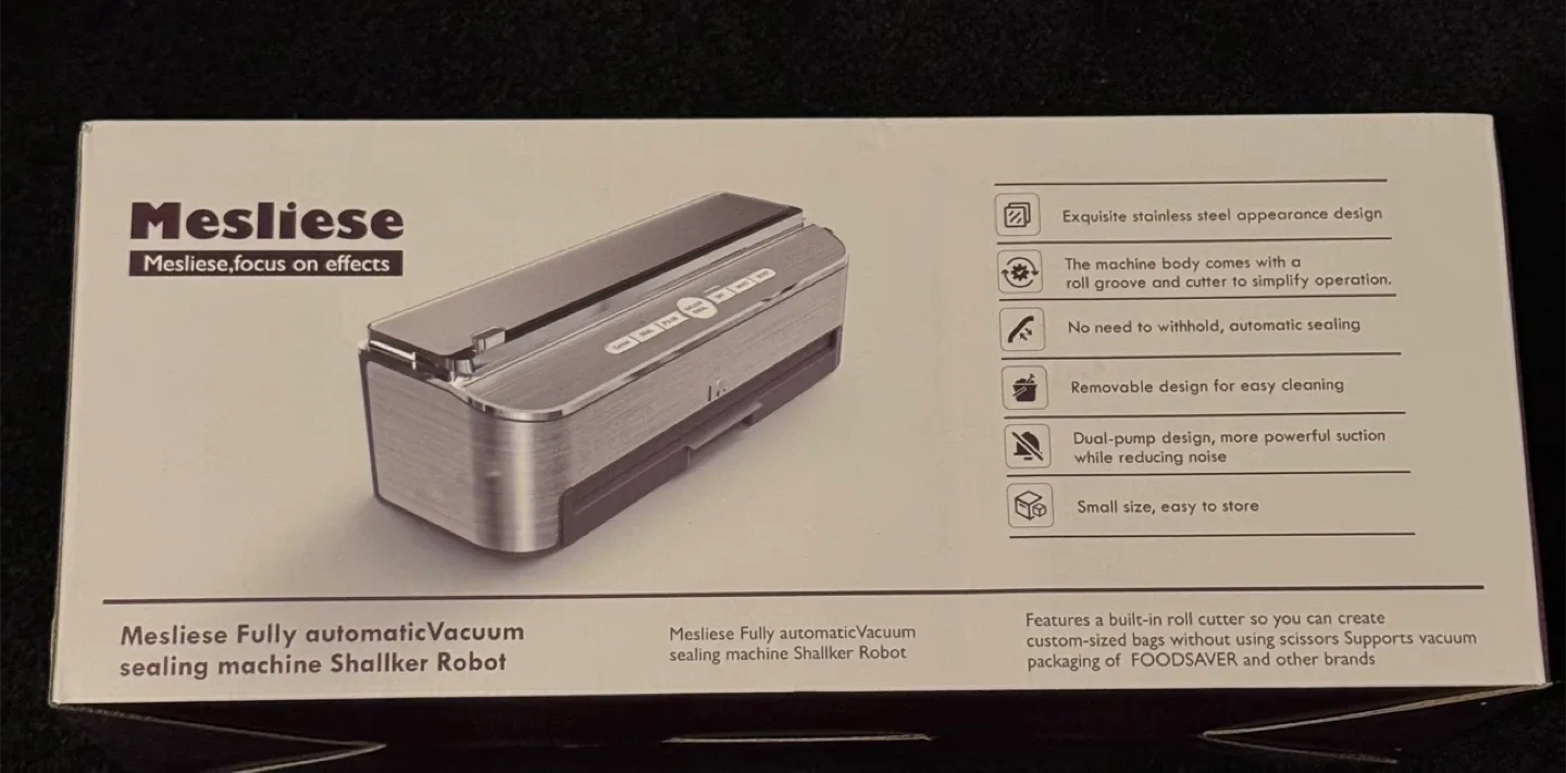 Mesliese Vacuum Sealer Machine, 85kPa 120W Automatic Food Sealer thumbnail