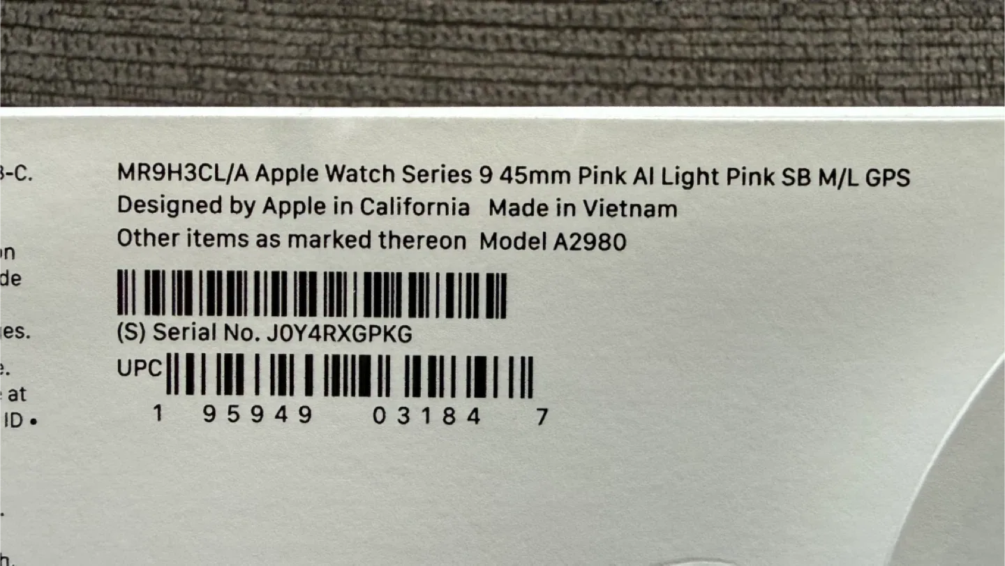 Empty box Apple Watch Series 9 45mm Pink Aluminum image indicator(3)