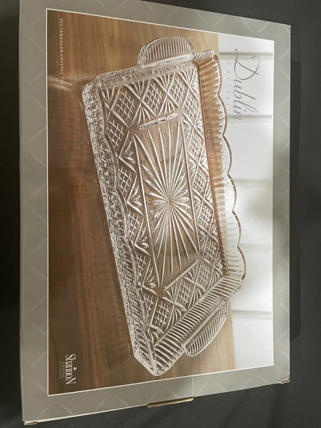 Shannon Crystal Rectangular Tray - Dublin Crystal