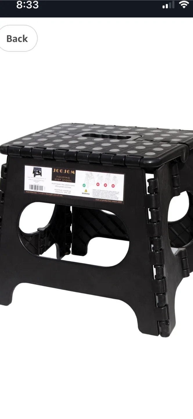 Black Folding Step Stool thumbnail