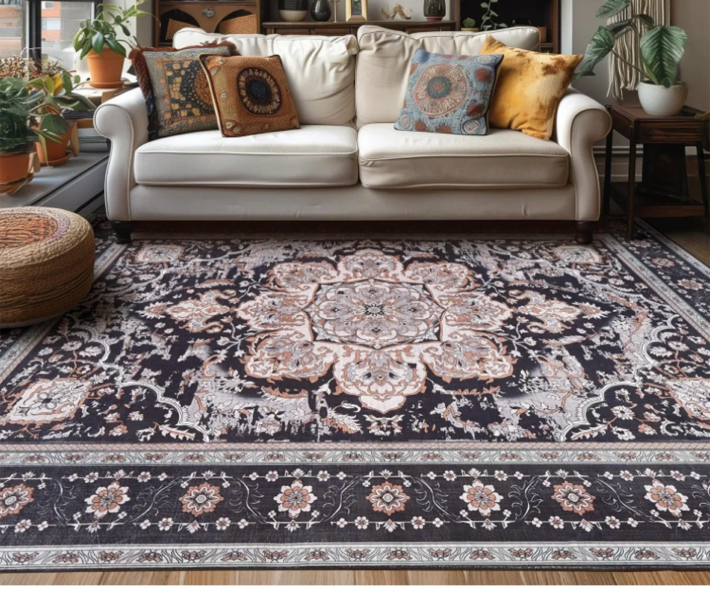 🥕 Elegant 9x12 ft Area Rug - Soft, Washable, Non Slip image indicator(6)