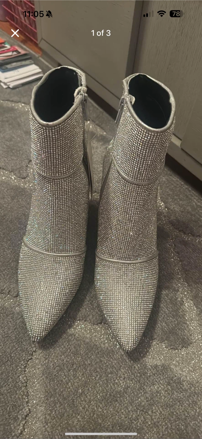 Rhinestone Ankle Boots