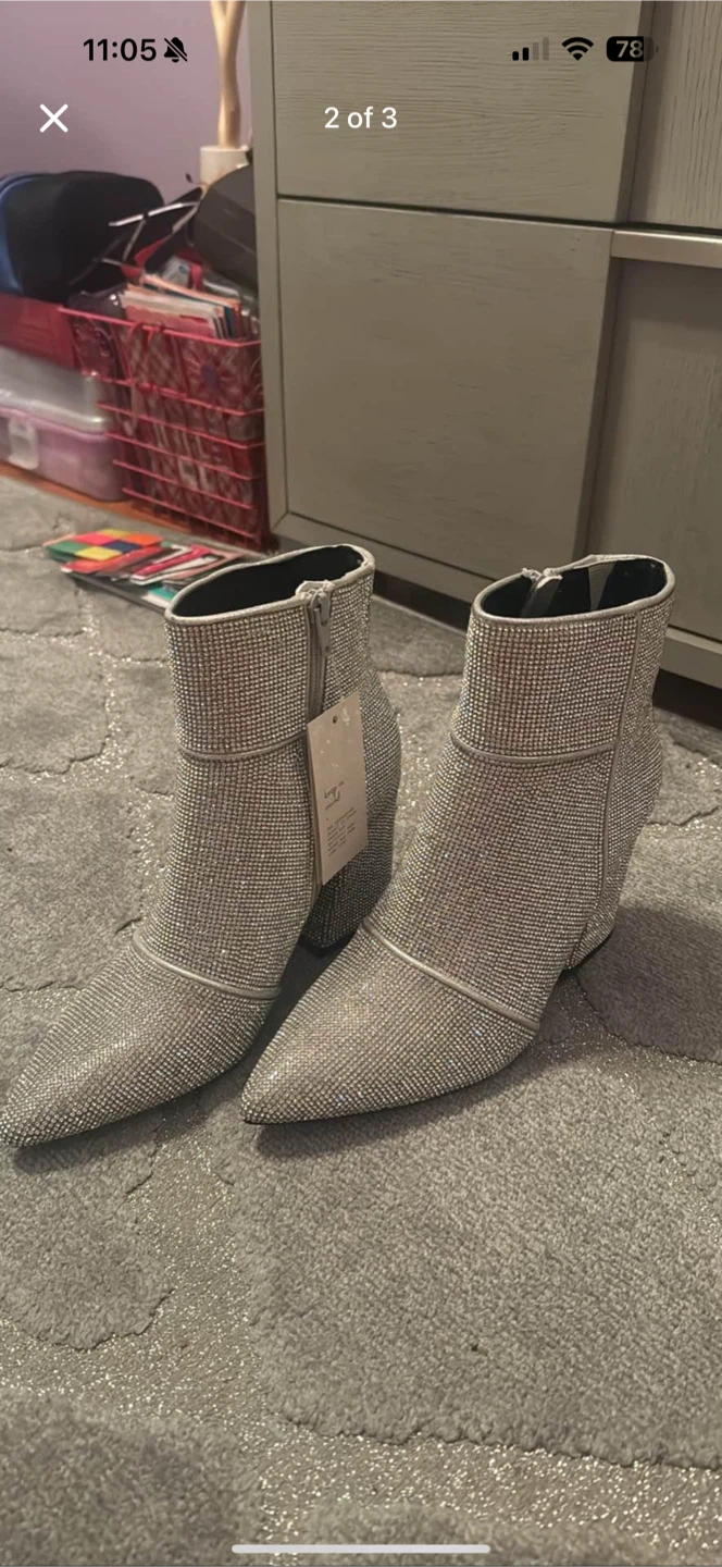 Rhinestone Ankle Boots - photo 2