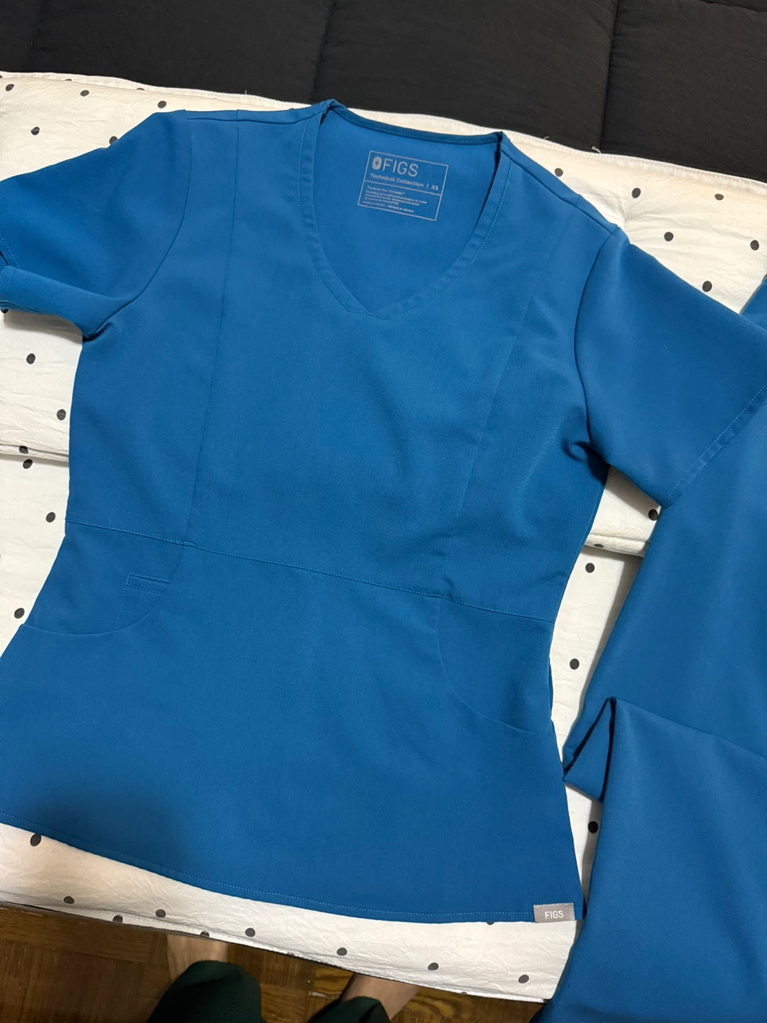 FIGS Alps Blue Aburi V-neck Scrup Top and Yola Pants