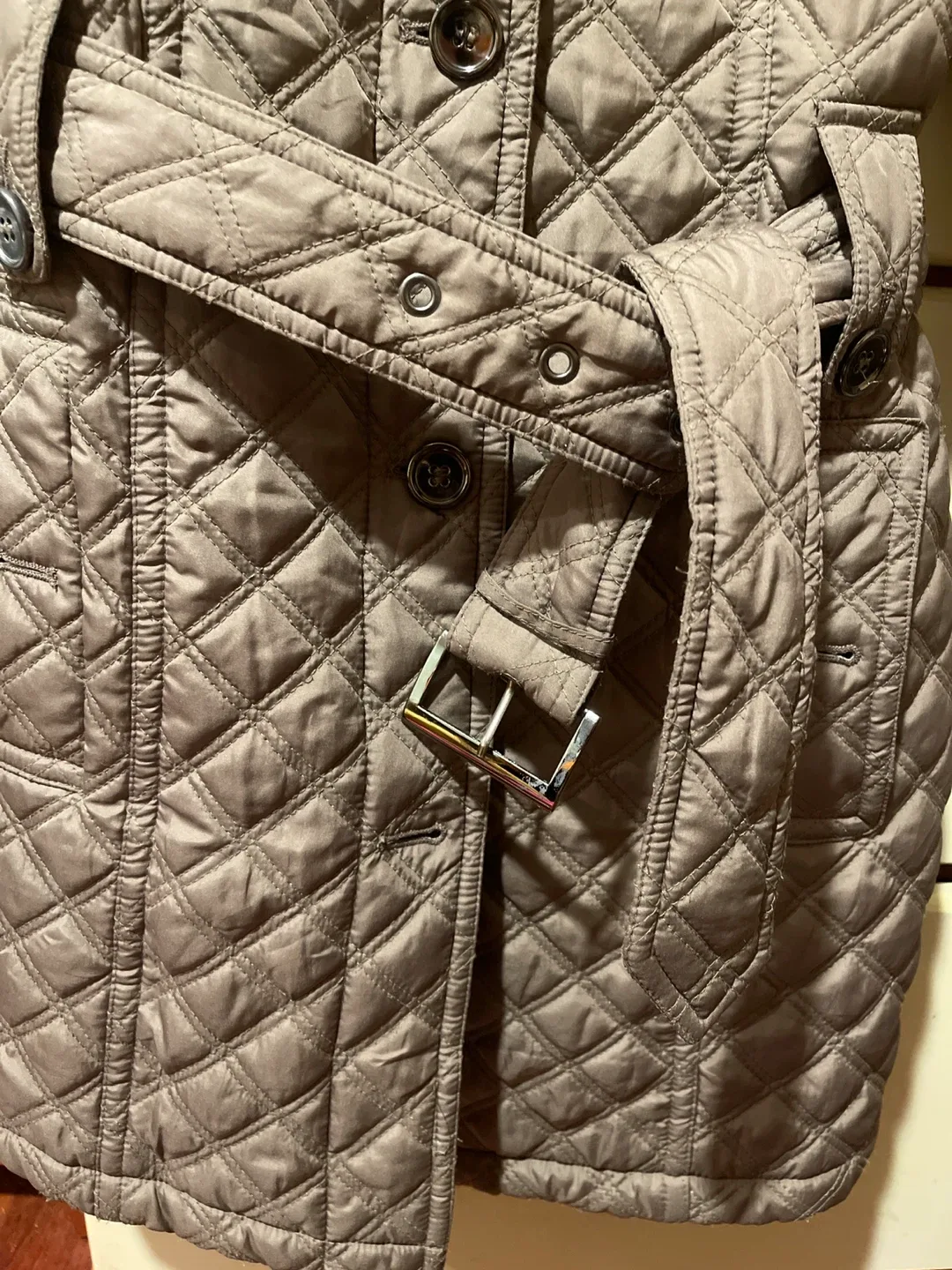 London Fog Quilted Trench Coat image indicator(3)