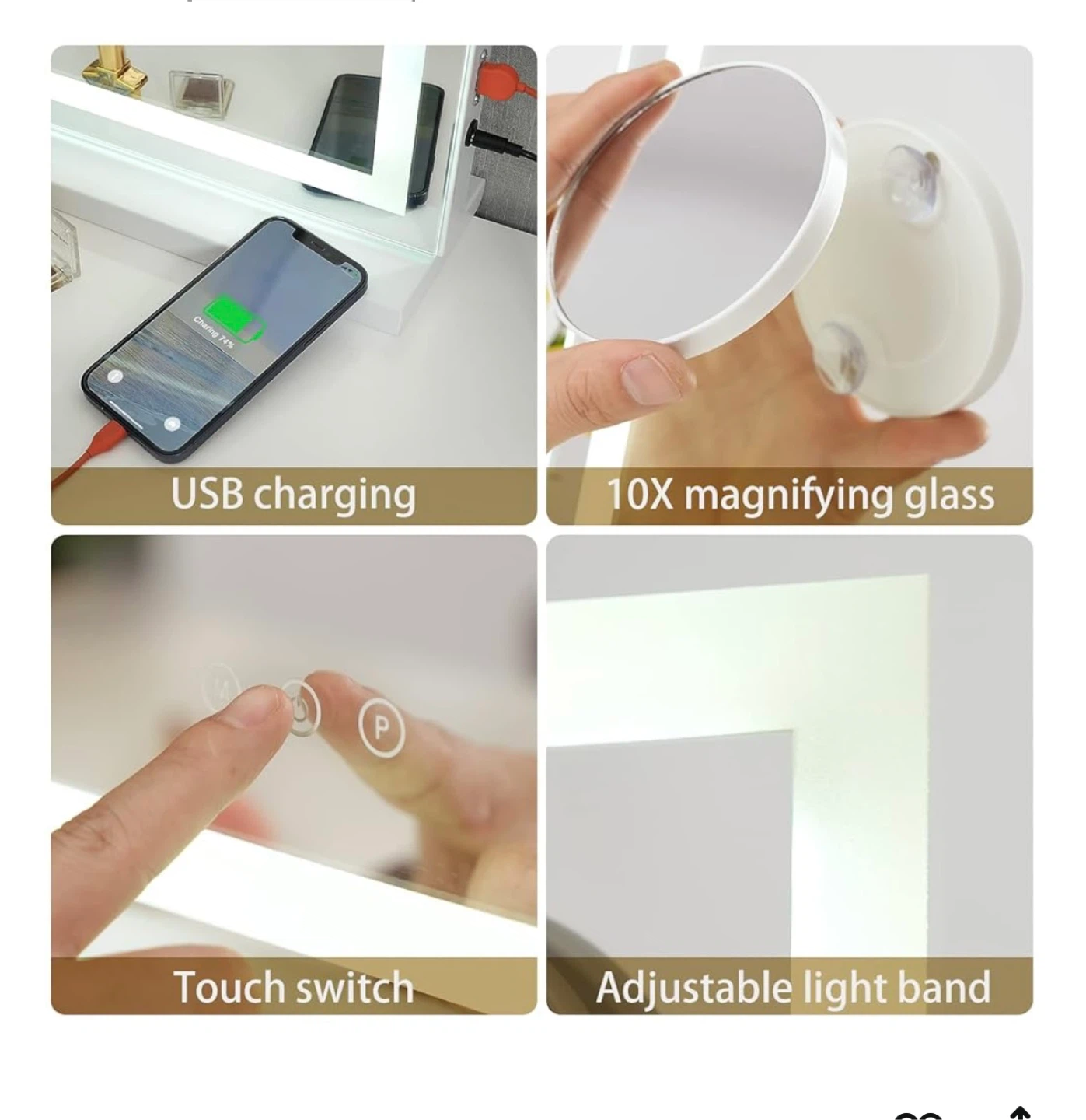 LED Lighted Vanity Makeup Mirror - photo 3