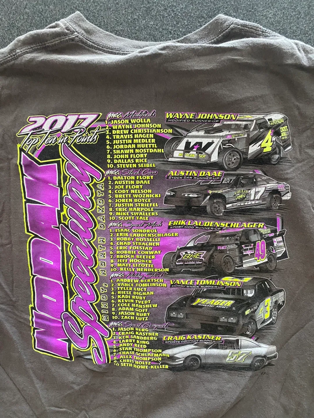 2017 Nodak Speedway Track Champions Tee - L image indicator(4)